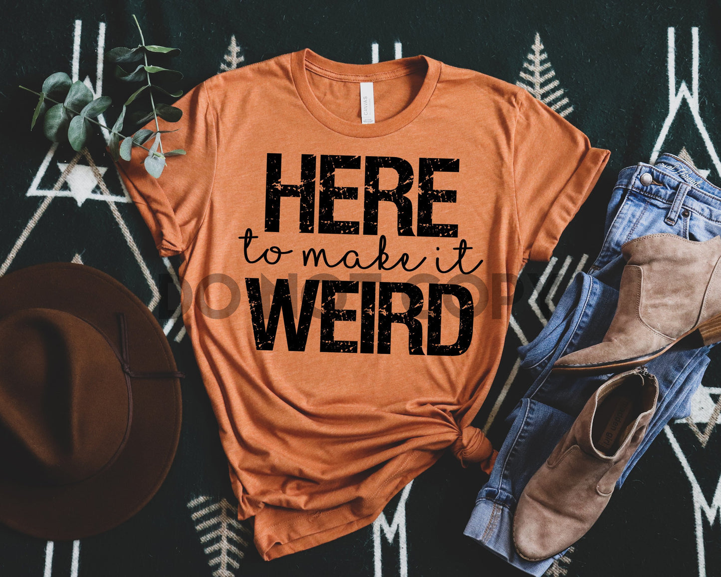 Aquí para hacerlo extraño Otoño serigrafía a un color transferencia de plastisol