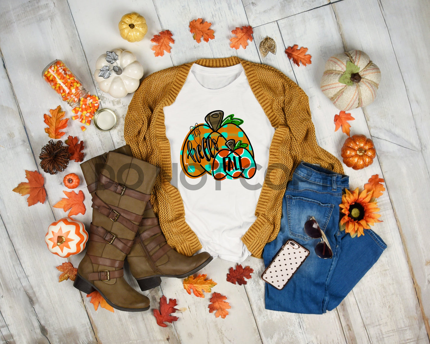 Hello Fall Pumpkin Sublimation print