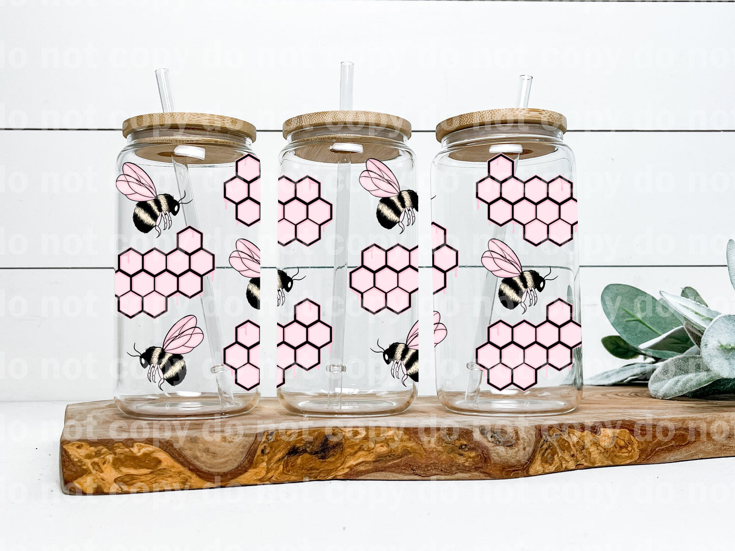 Honeycomb And Bee 16oz Cup Wrap