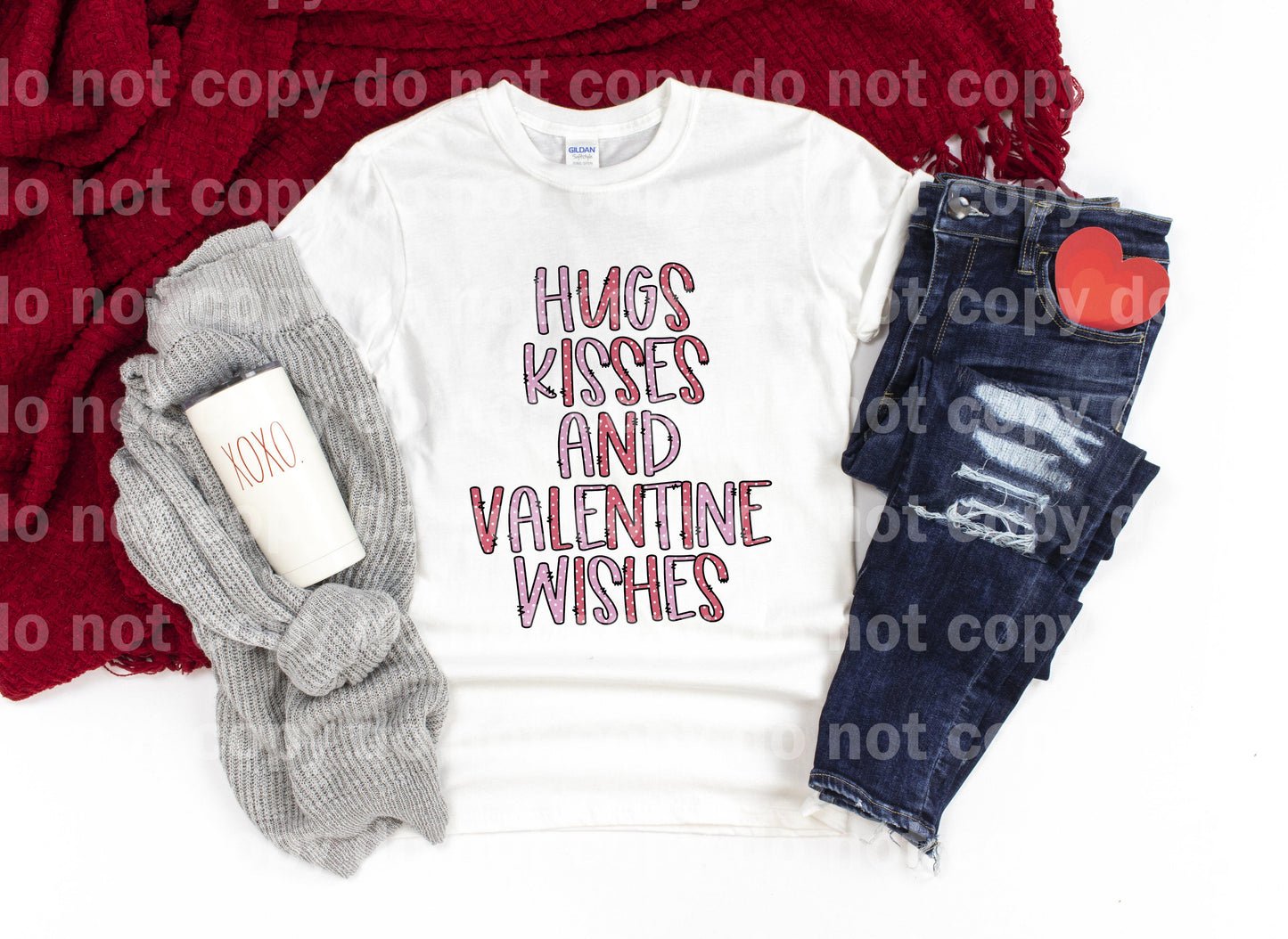 Hugs Kisses and Valentine Wishes Dream Print or Sublimation Print