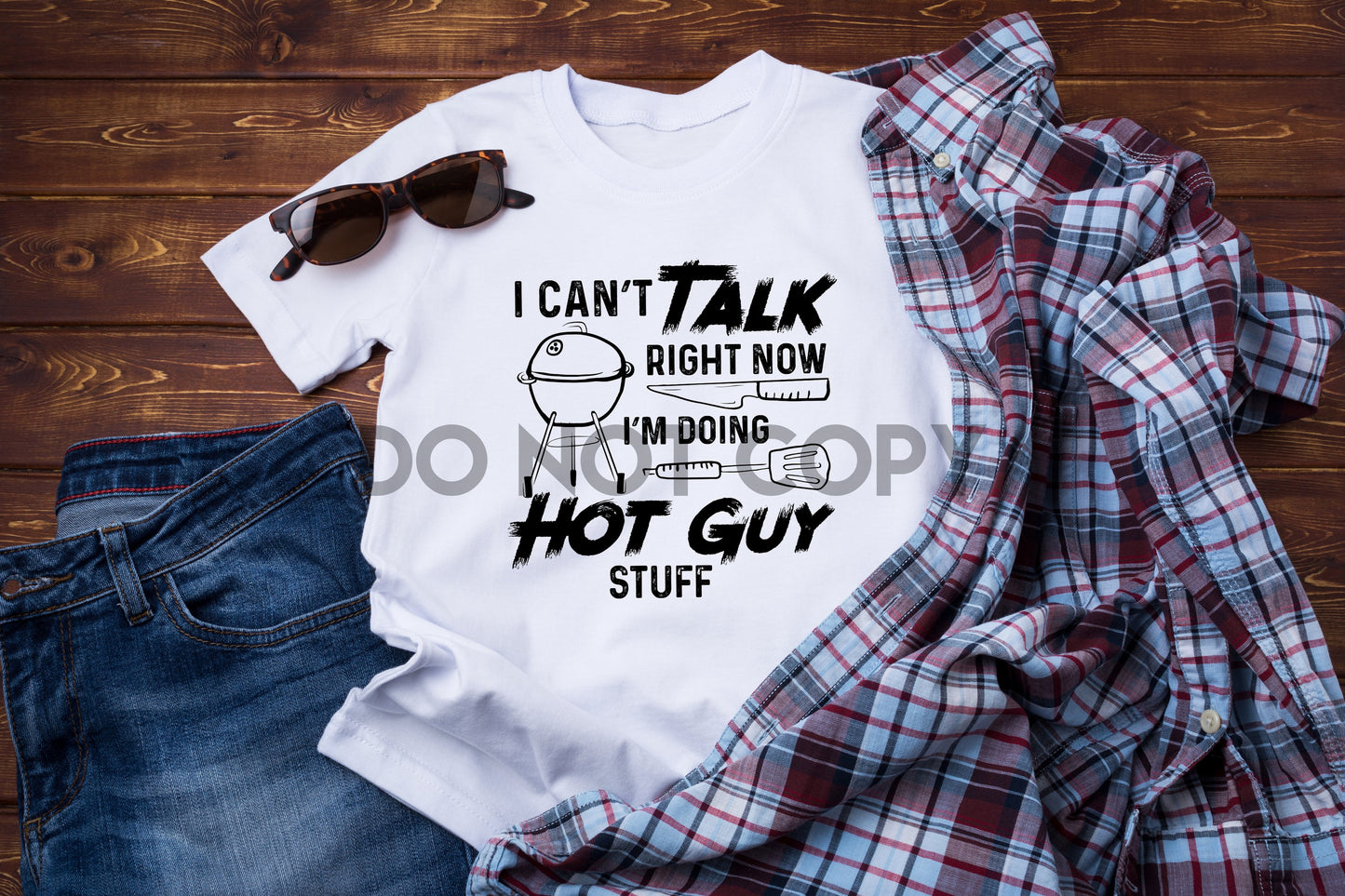 I Can't Talk Right Now I'm Doing Hot Guy Stuff Grilling Sublimation print