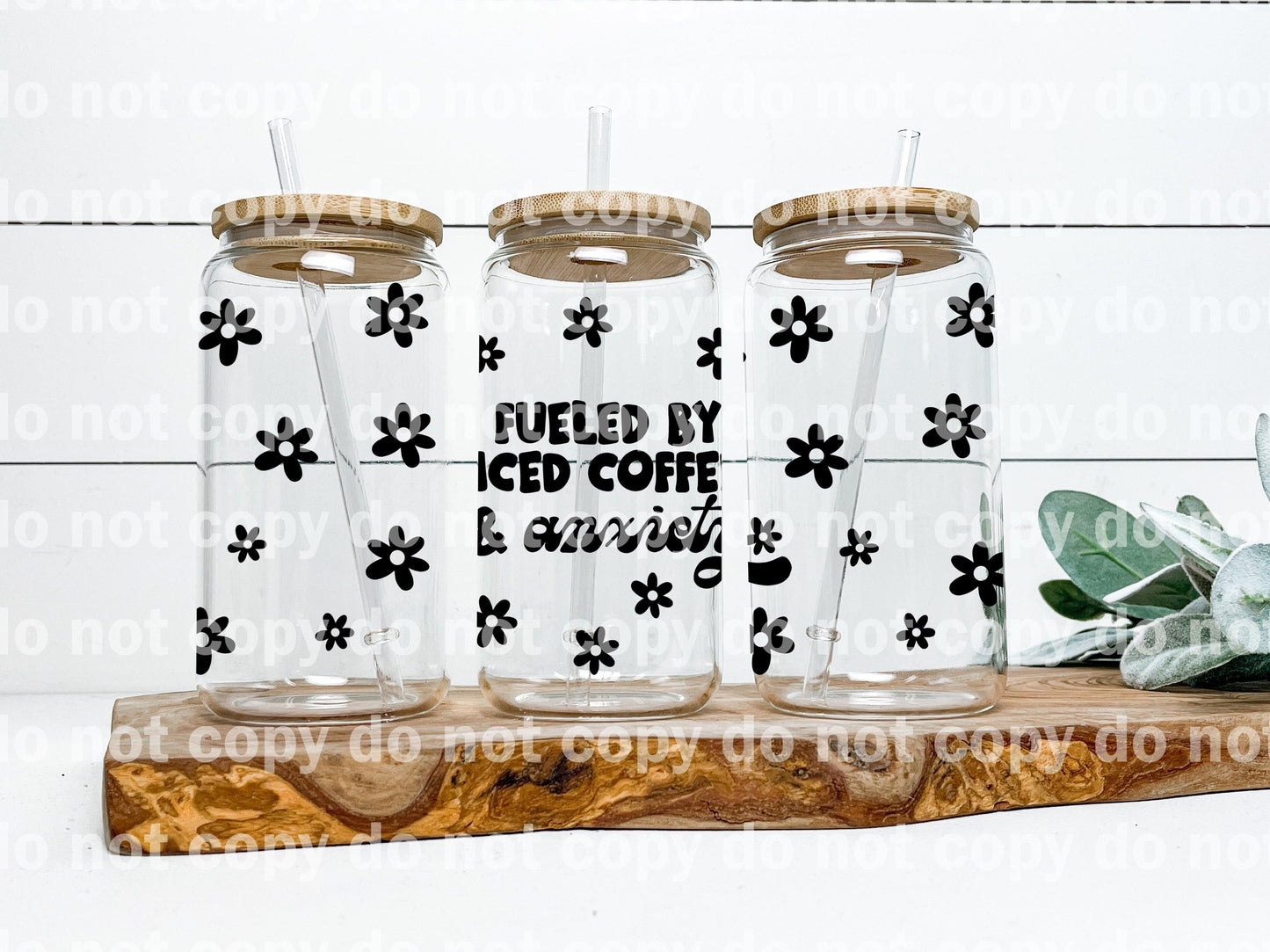 Fueled By Iced Coffee And Anxiety 16oz Cup Wrap