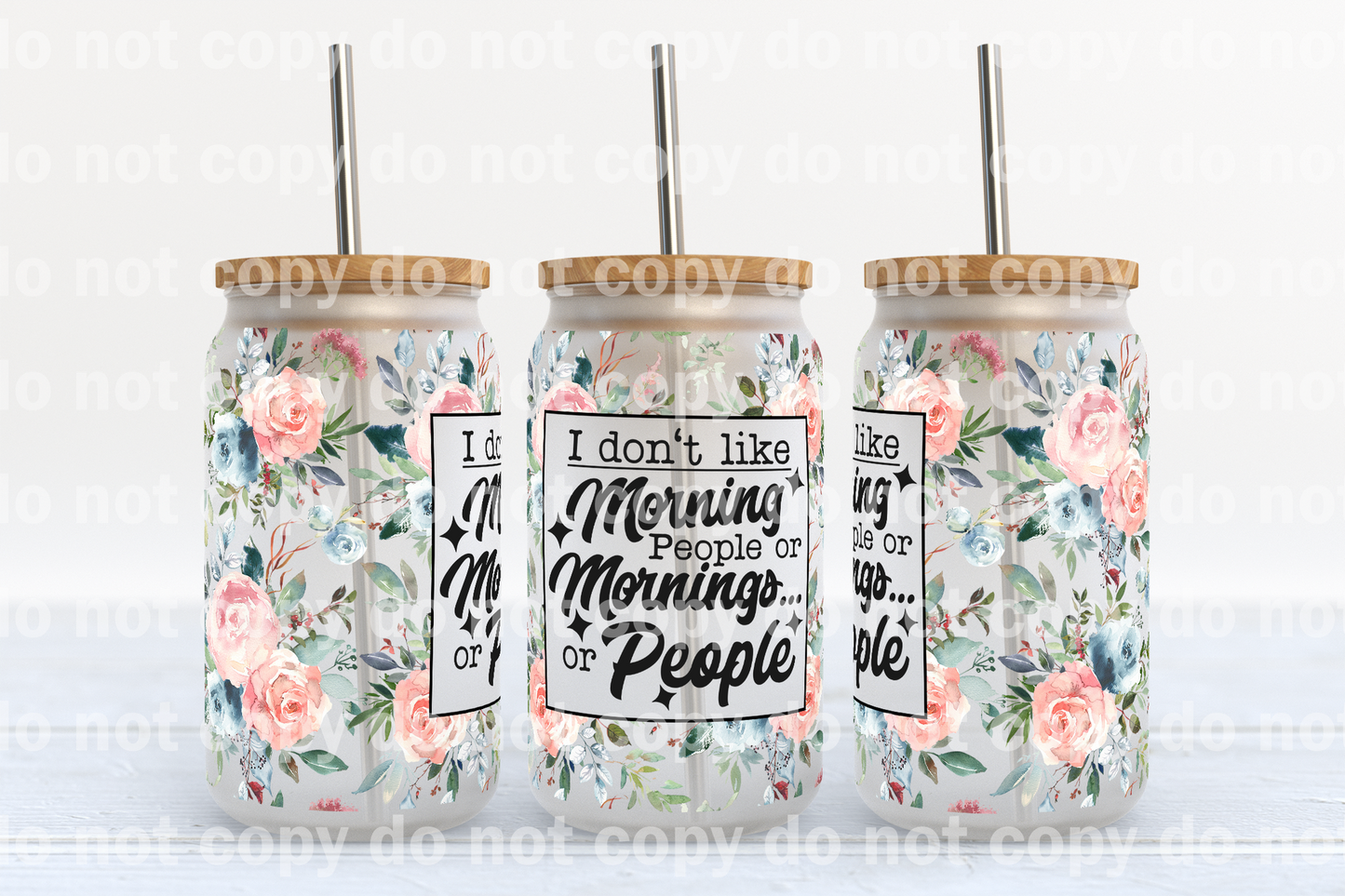 No me gustan las personas mañaneras ni las mañanas ni las personas Envoltura de taza de 16 oz