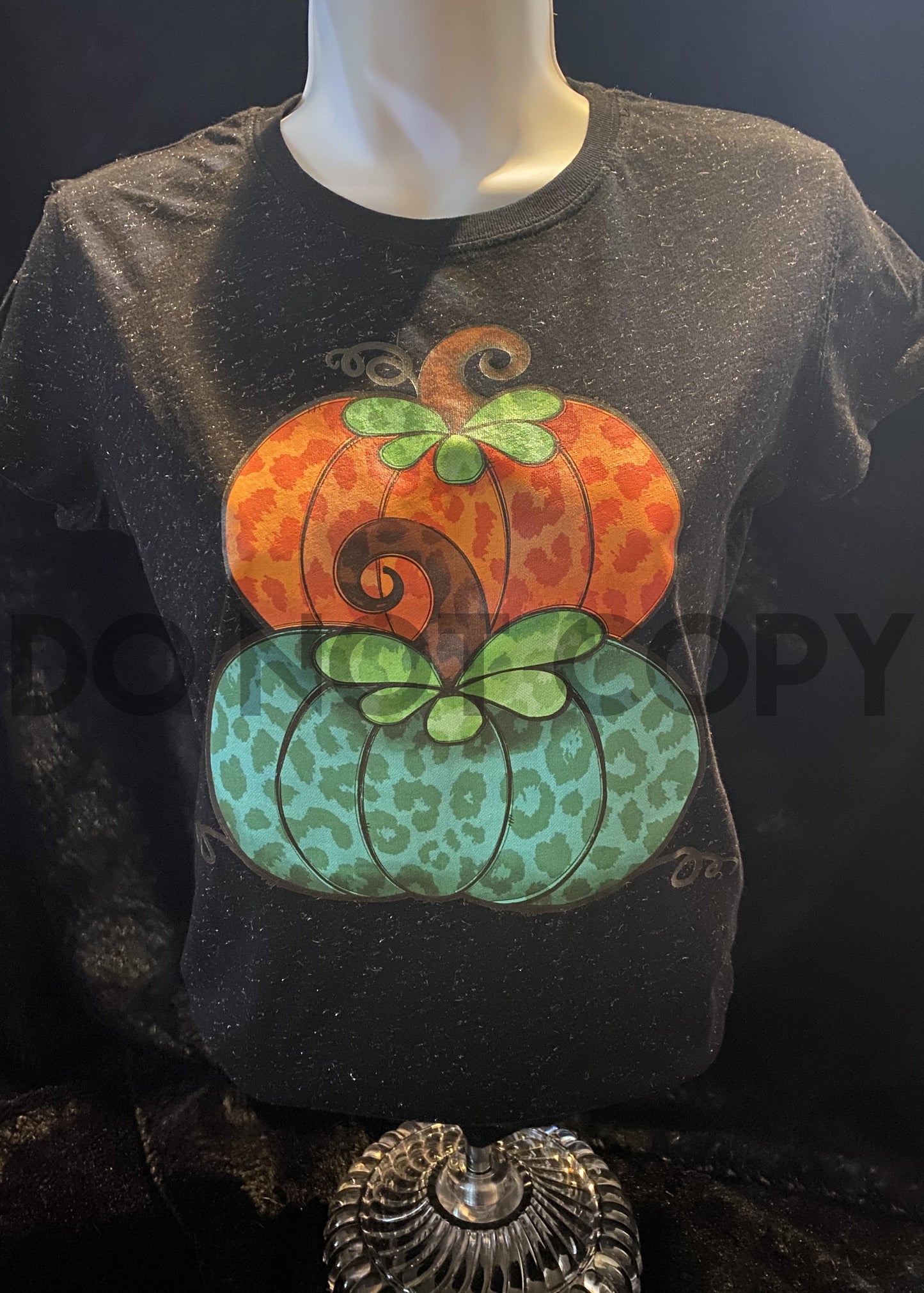 Leopardo naranja y verde azulado Pumpkins Dream Print o Sublimation Print