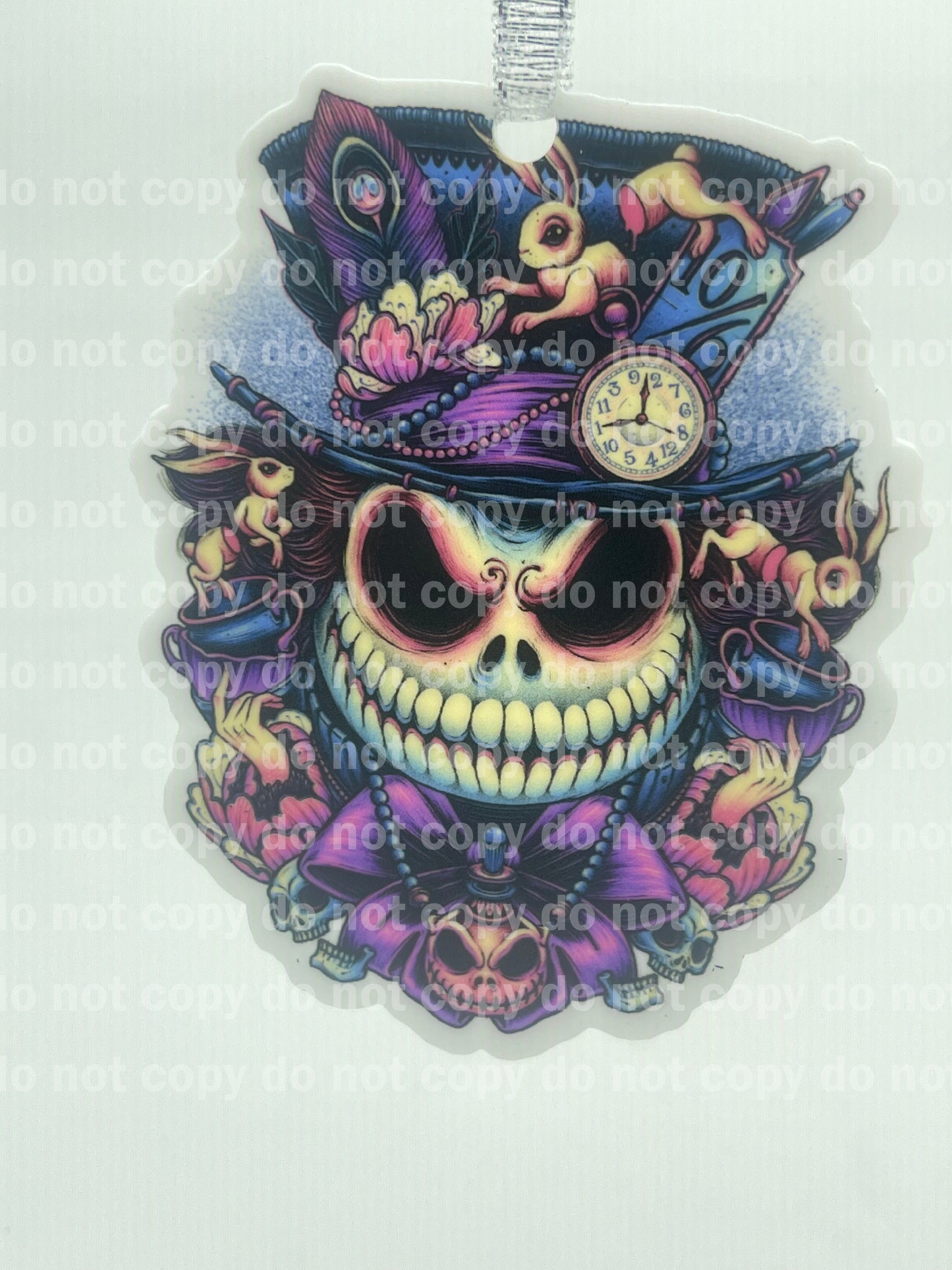 Jack hatter mashup Christmas ornament uv print and acrylic