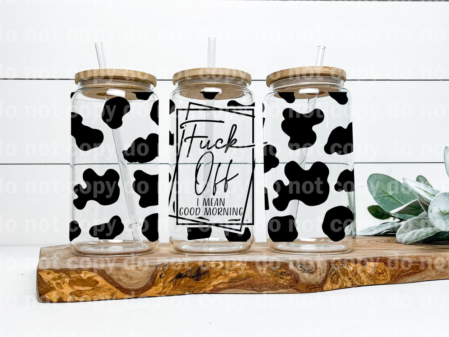 Vete a la mierda, quiero decir buenos días, envoltura de taza de 16 oz