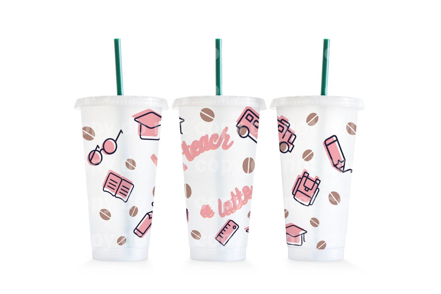 I Teach A Latte Cup Wrap 24oz Cold Cup Wrap