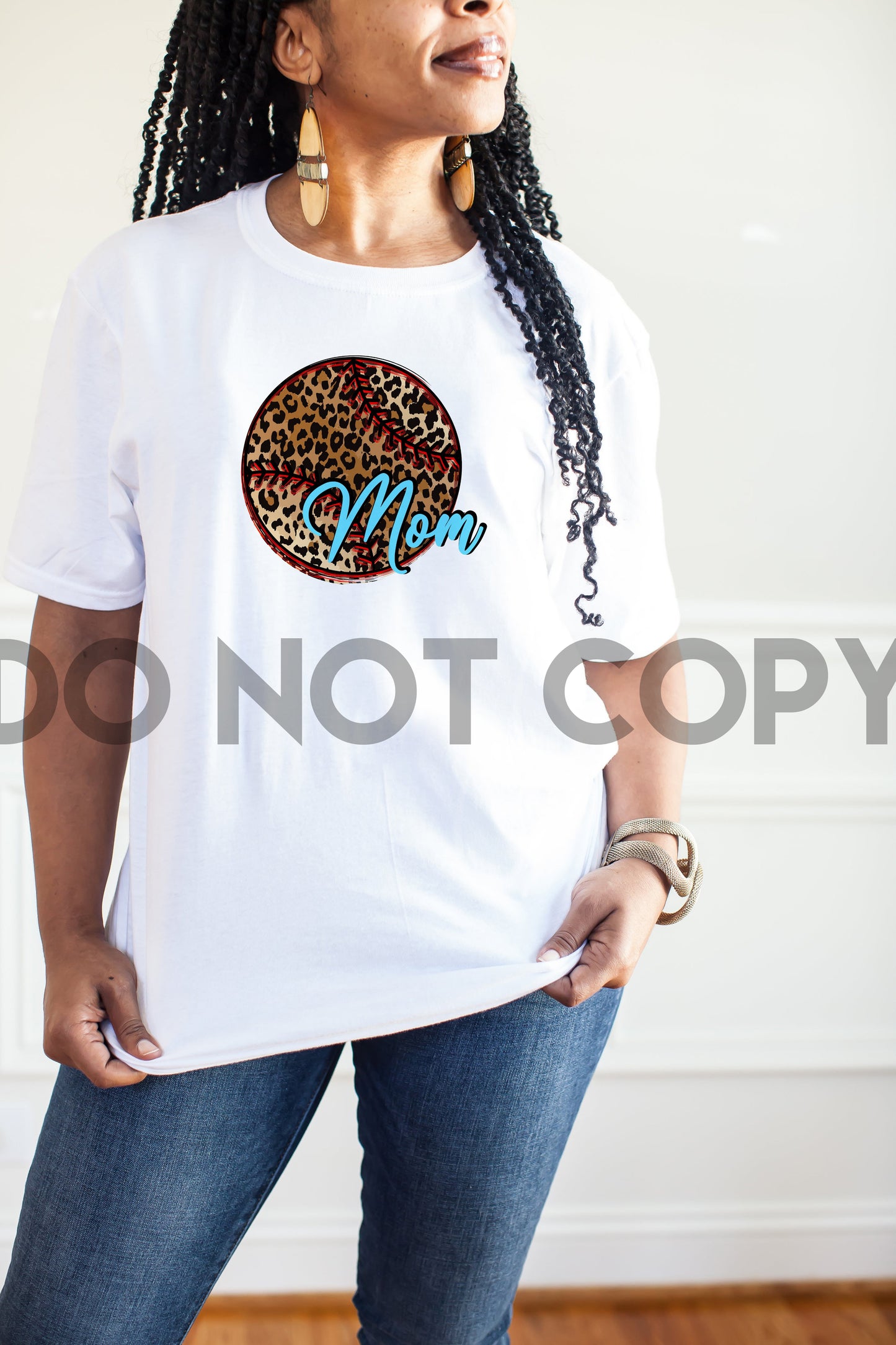 Leopard Baseball Mom Sublimation print