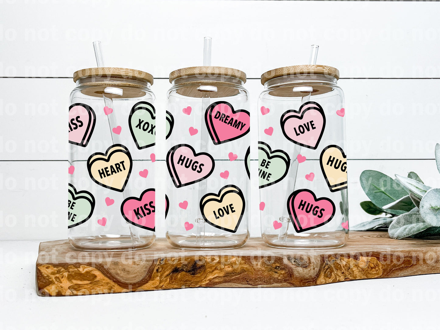 Love Candy Hearts 16oz Cup Wrap