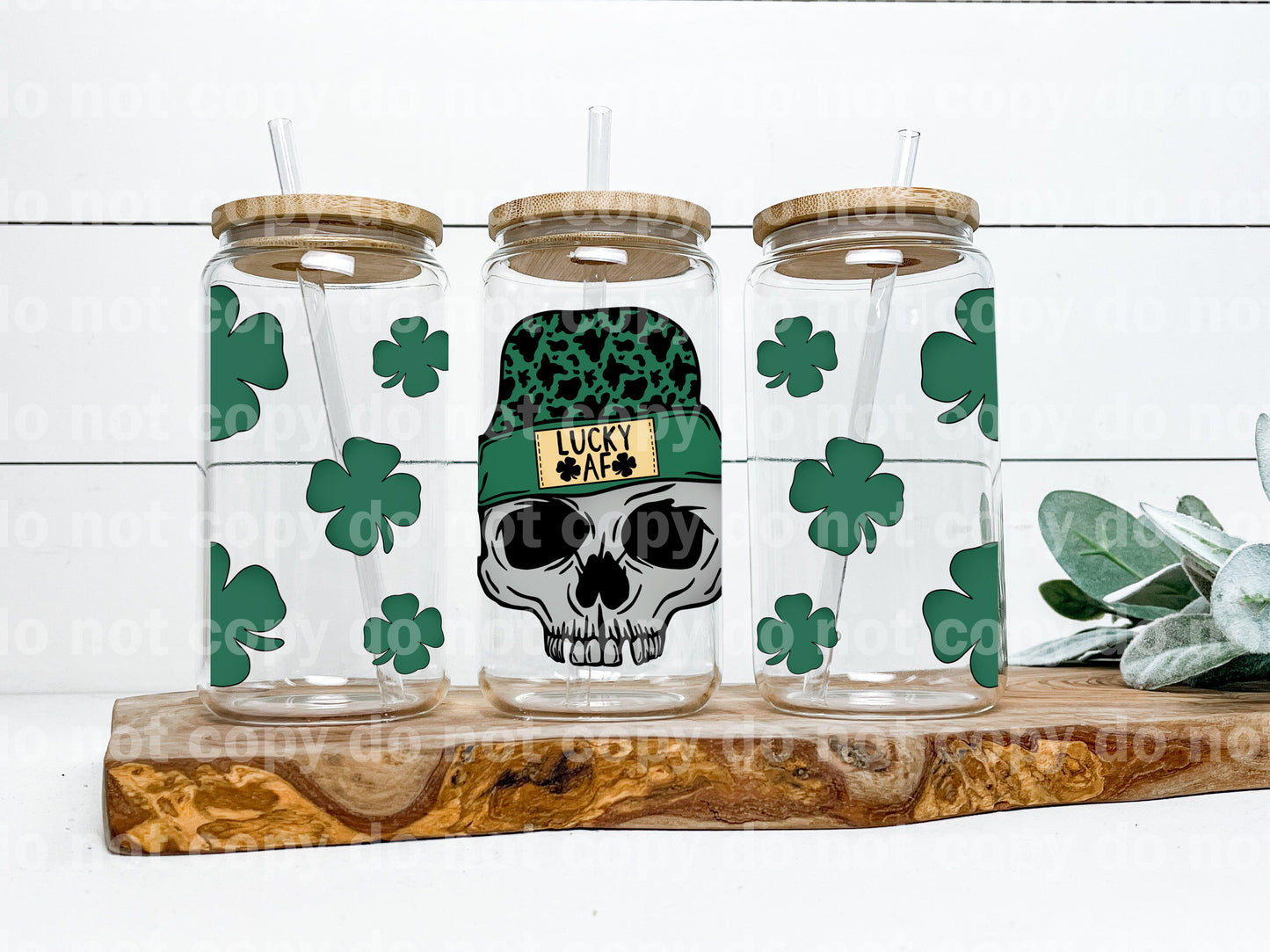 Lucky Af Cow Print 16oz Cup Wrap