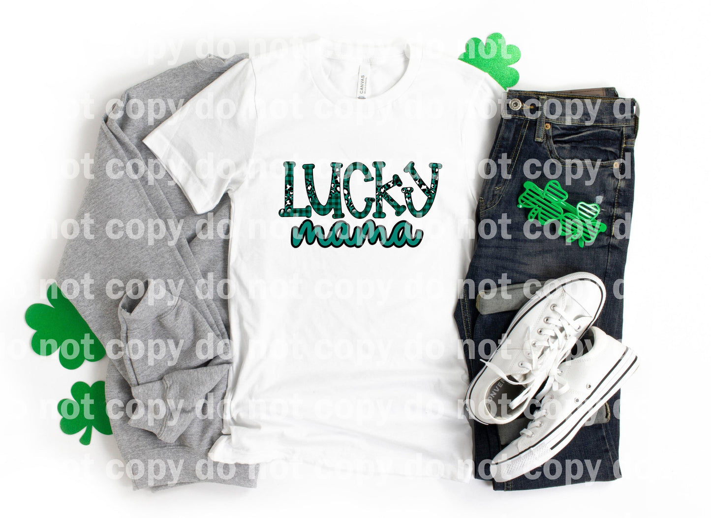 Lucky Mama Green Plaid Dream Print o Impresión por sublimación