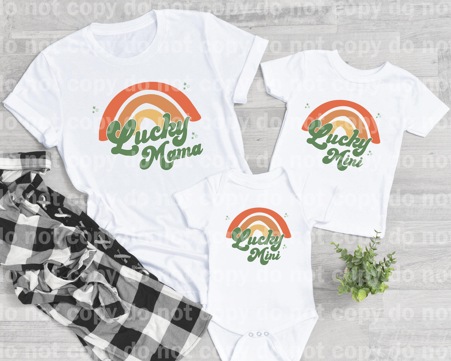 Lucky Mama / Lucky Mini Green Rainbow Sublimation print