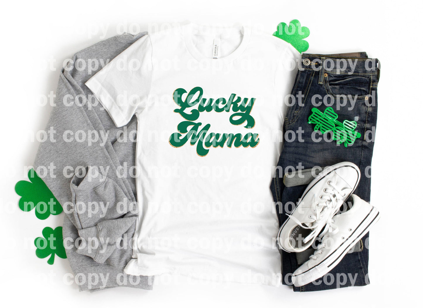 Lucky Mama Green Tipografía Dream Print o Impresión por sublimación