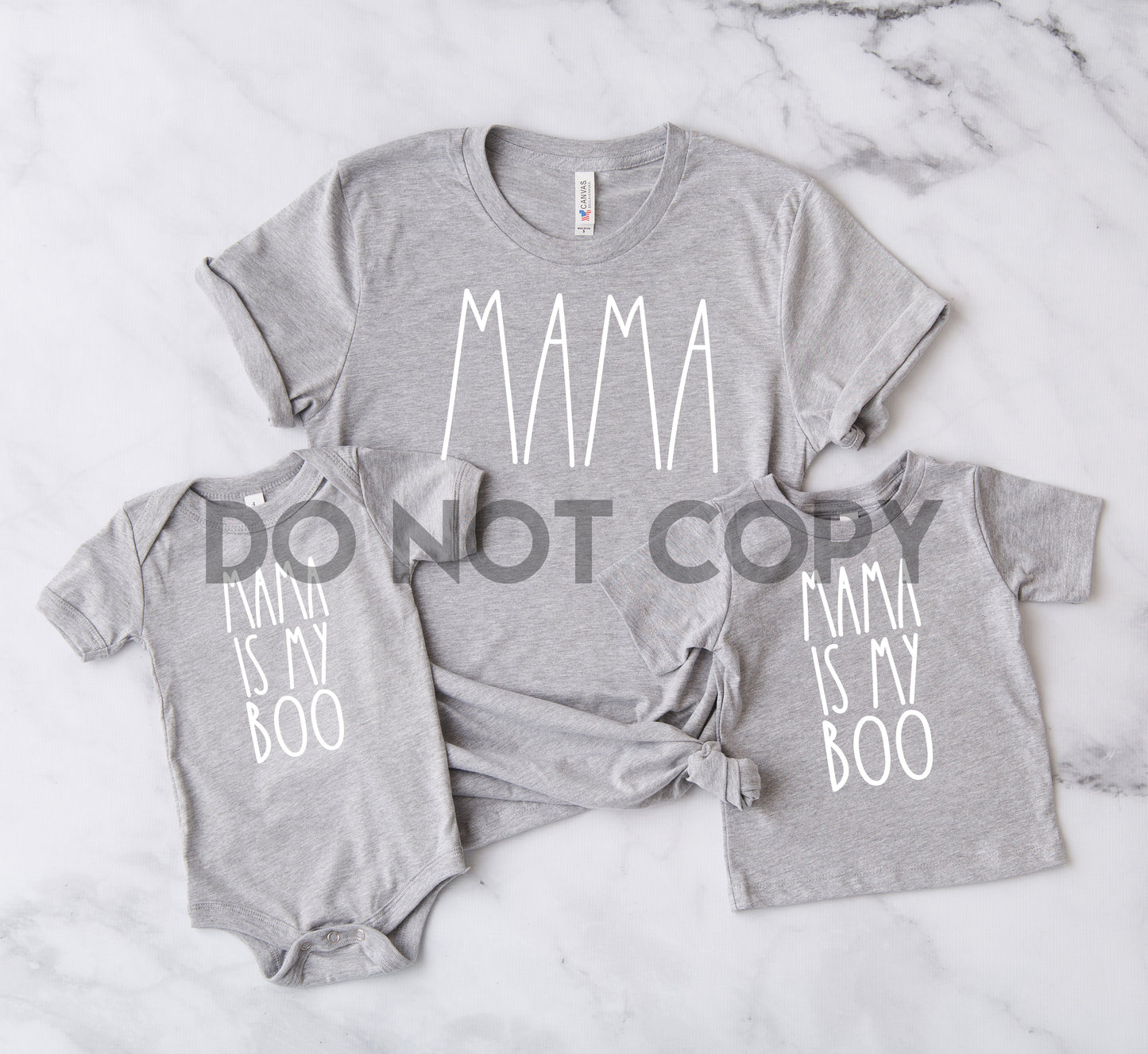 Mama is my boo WHITE INK Youth and Infant one color Screen print transfer