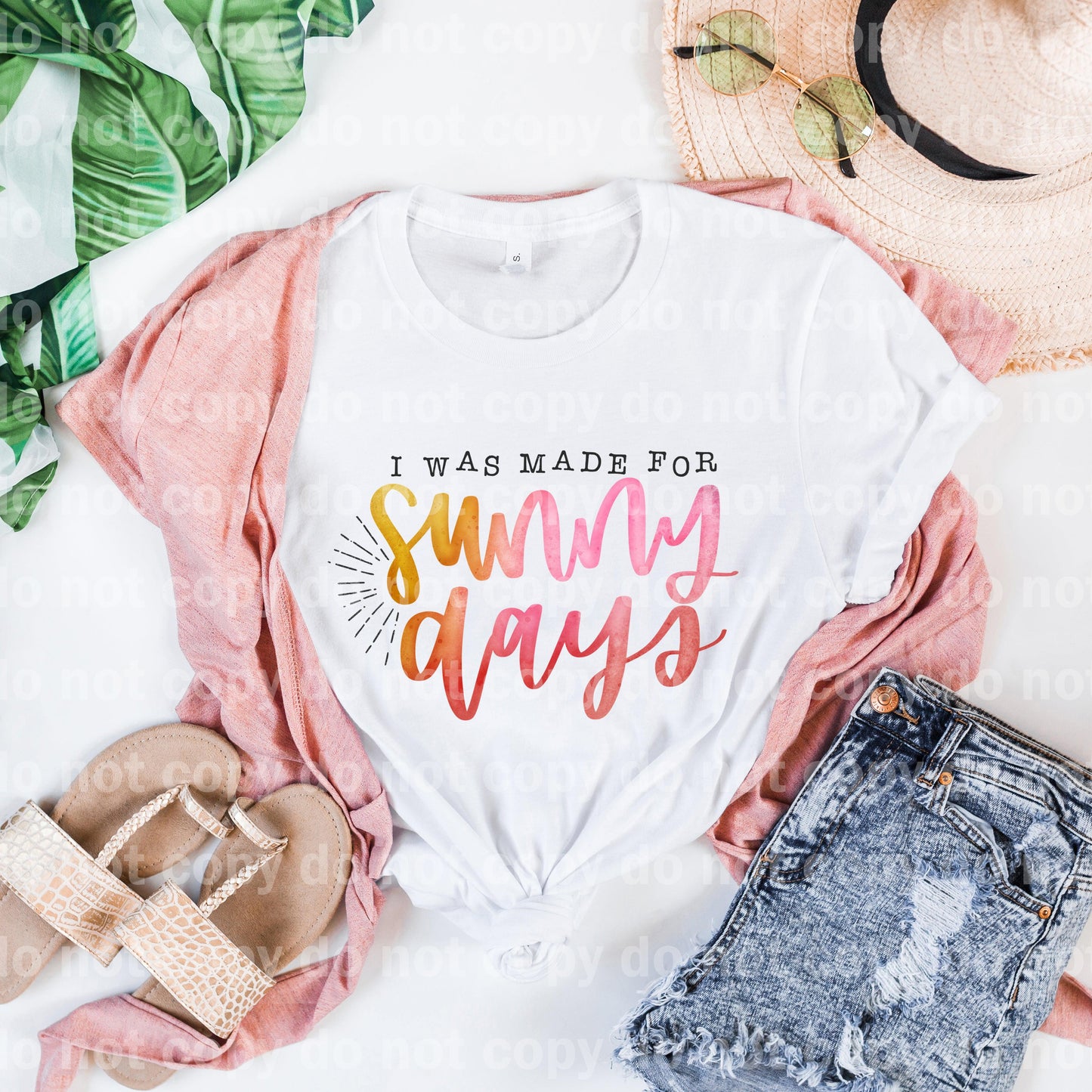 Impresión de sublimación de tipografía I Was Made For Sunny Days