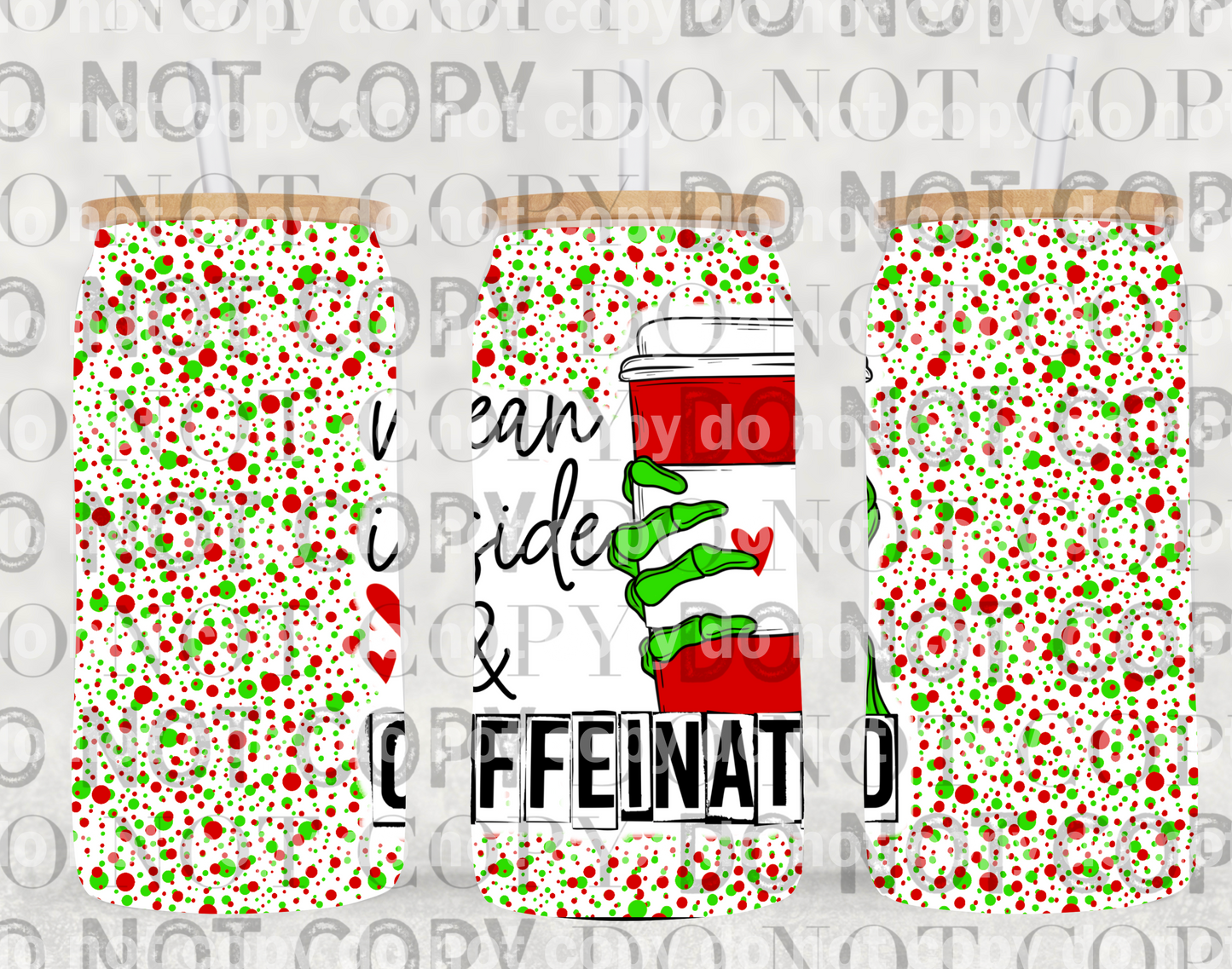 Envoltura de taza de 16 oz con interior medio y cafeína