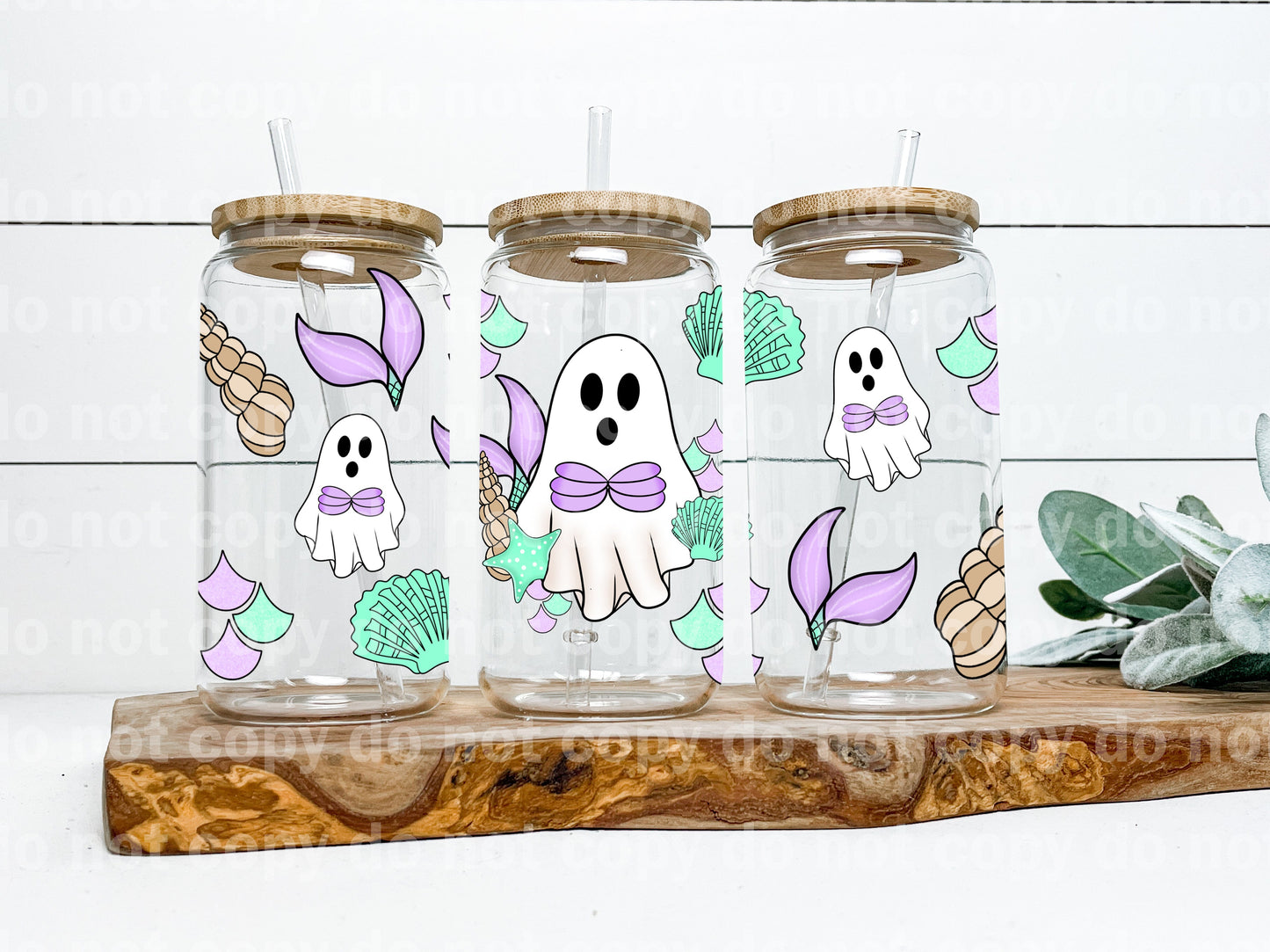 Mermaid Ghost 16oz Cup Wrap