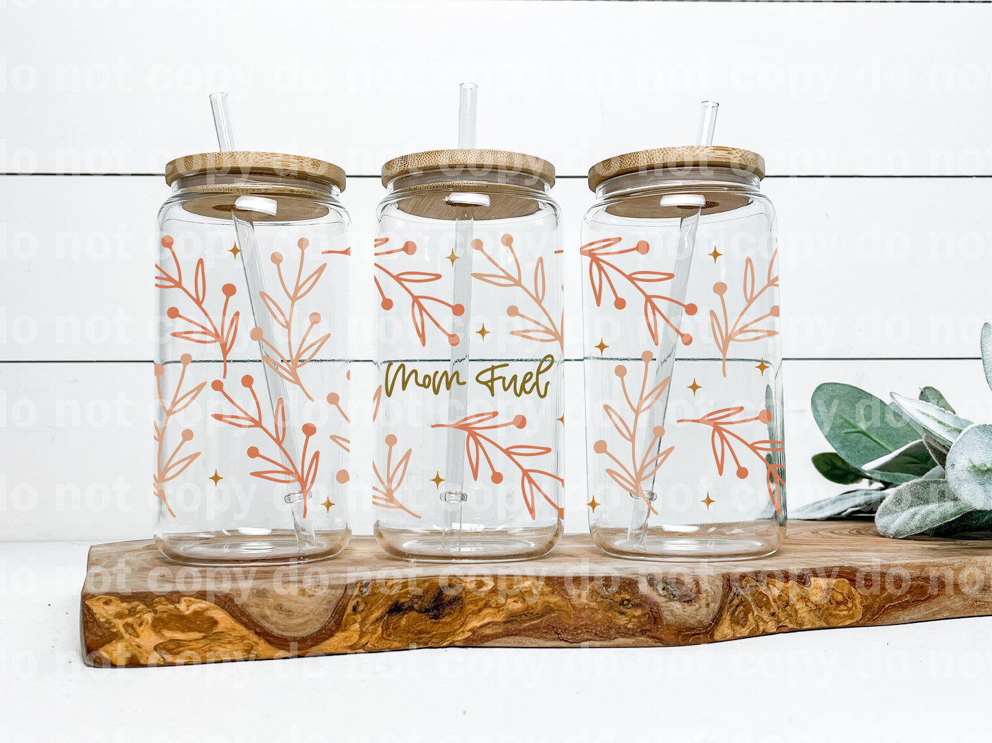 Mom Fuel Flowers 16oz Cup Wrap