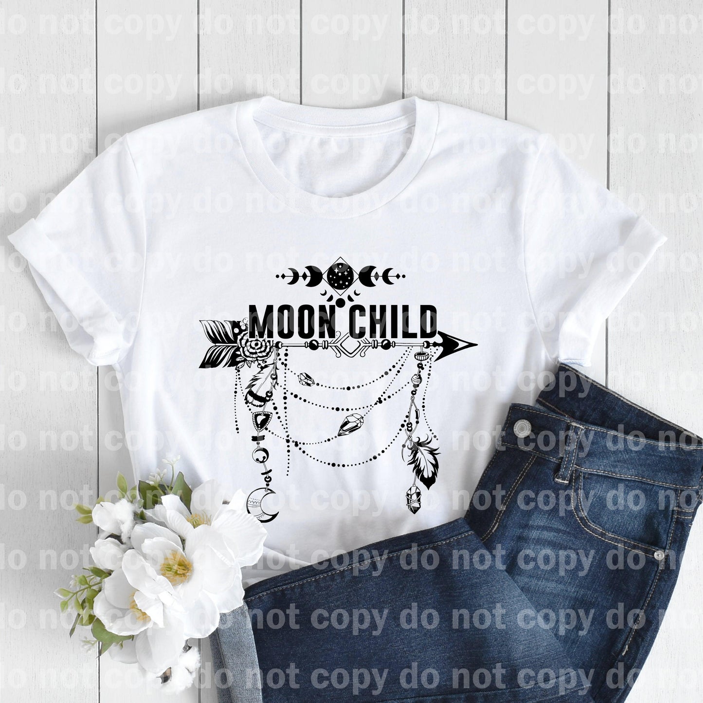 Moon Child Arrow Feathers Sublimation print