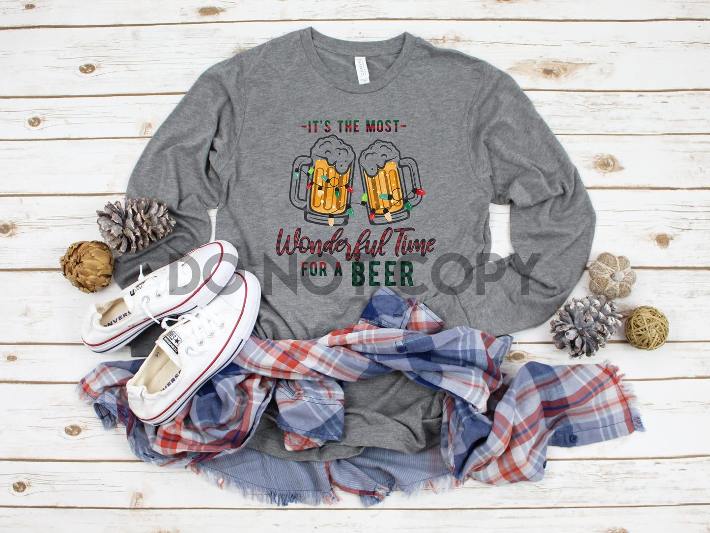 It's the most wonderful time for a Beer Cheers Dream print transfer