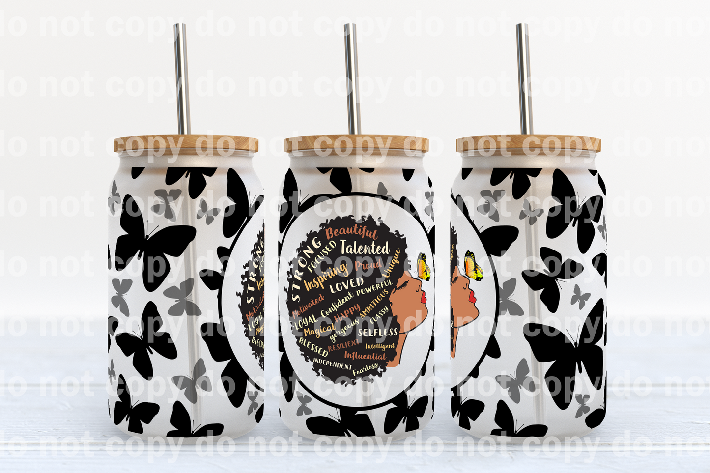 Motivational Words Cup 16oz Cup Wrap
