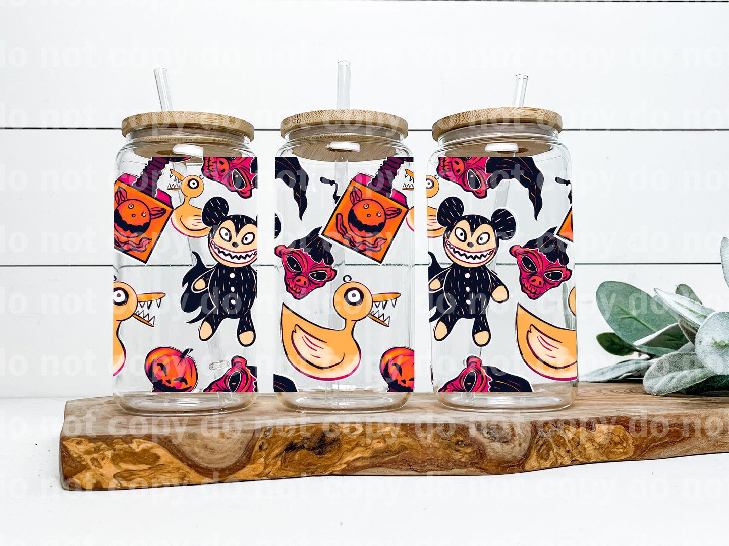 Mouse Duck Horror toys nbc 16oz Cup Wrap