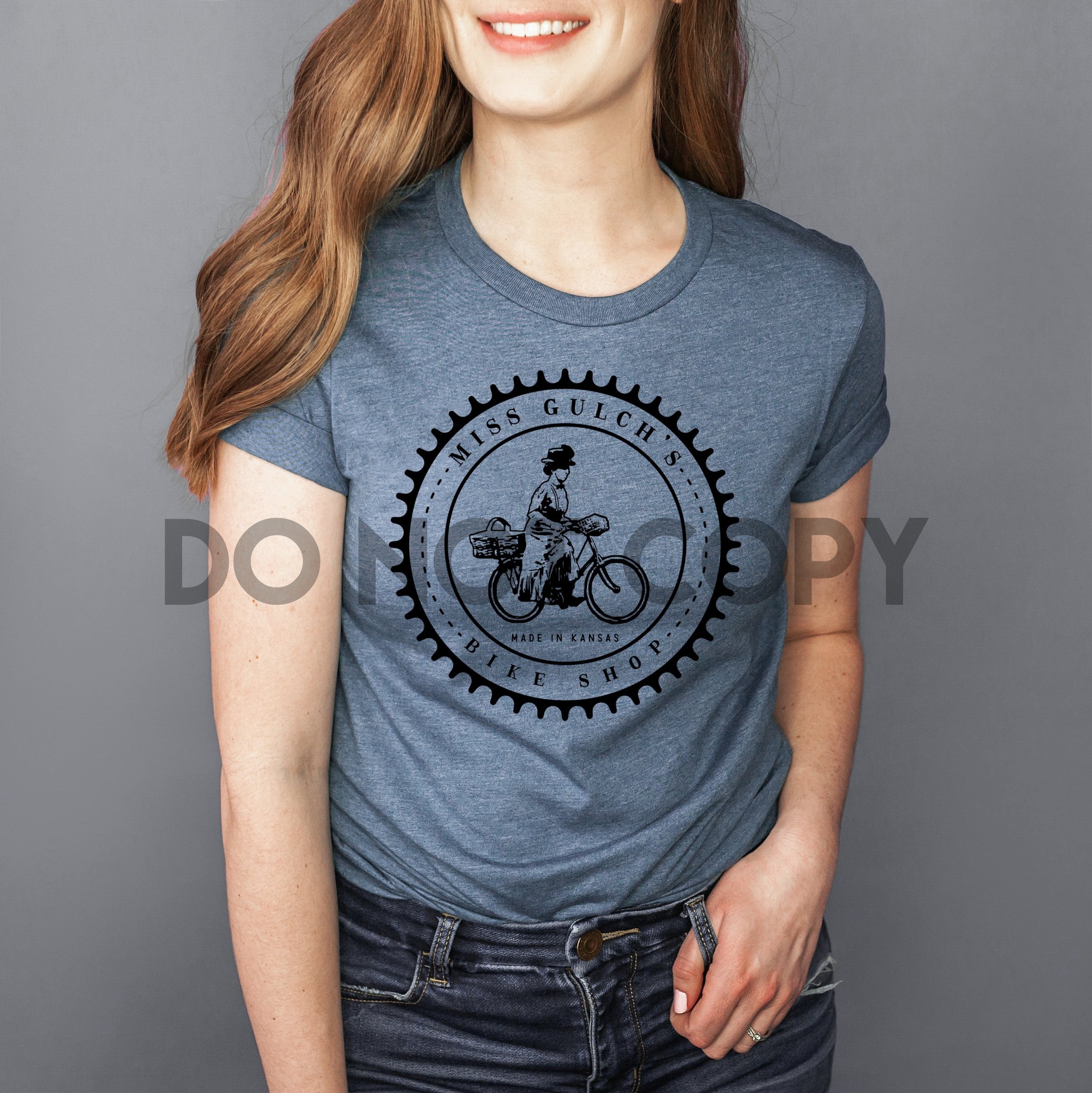 Miss Gulch s Bike Shop BLACK INK One Color Screen Print Transfer miss-gulch-s-bike-shop-black-ink-one-color-screen-print-transfer