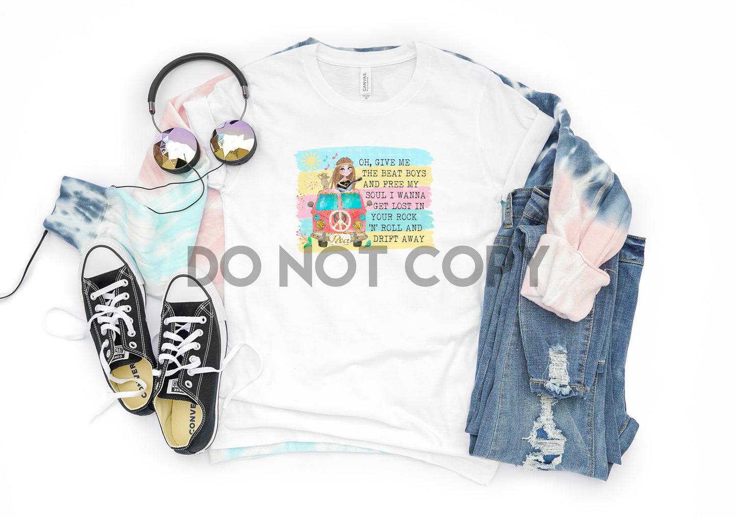 Oh Give Me The Beat Boys and Free My Soul Hippie Van Sublimation print