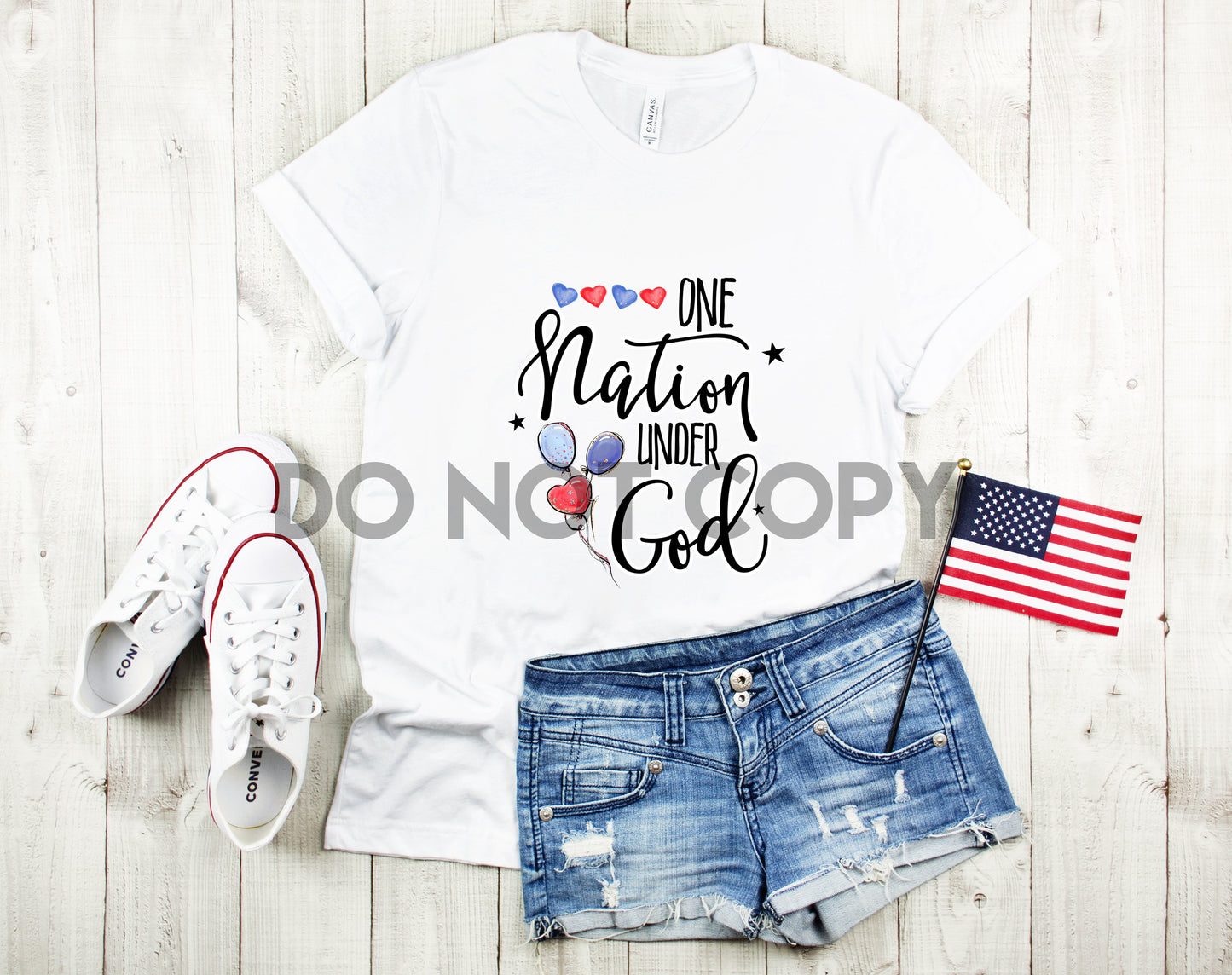 One Nation Under God No BG Sublimation print