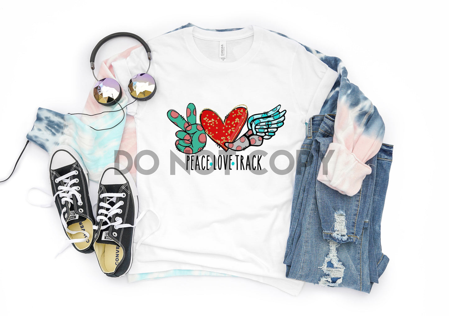 Peace Love Track Sublimation Print