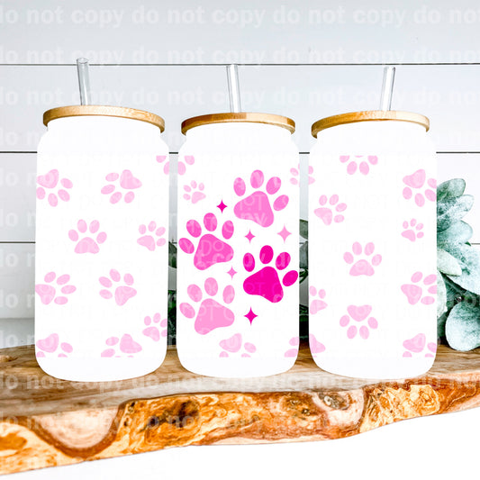 Pink Paws 16oz Cup Wrap
