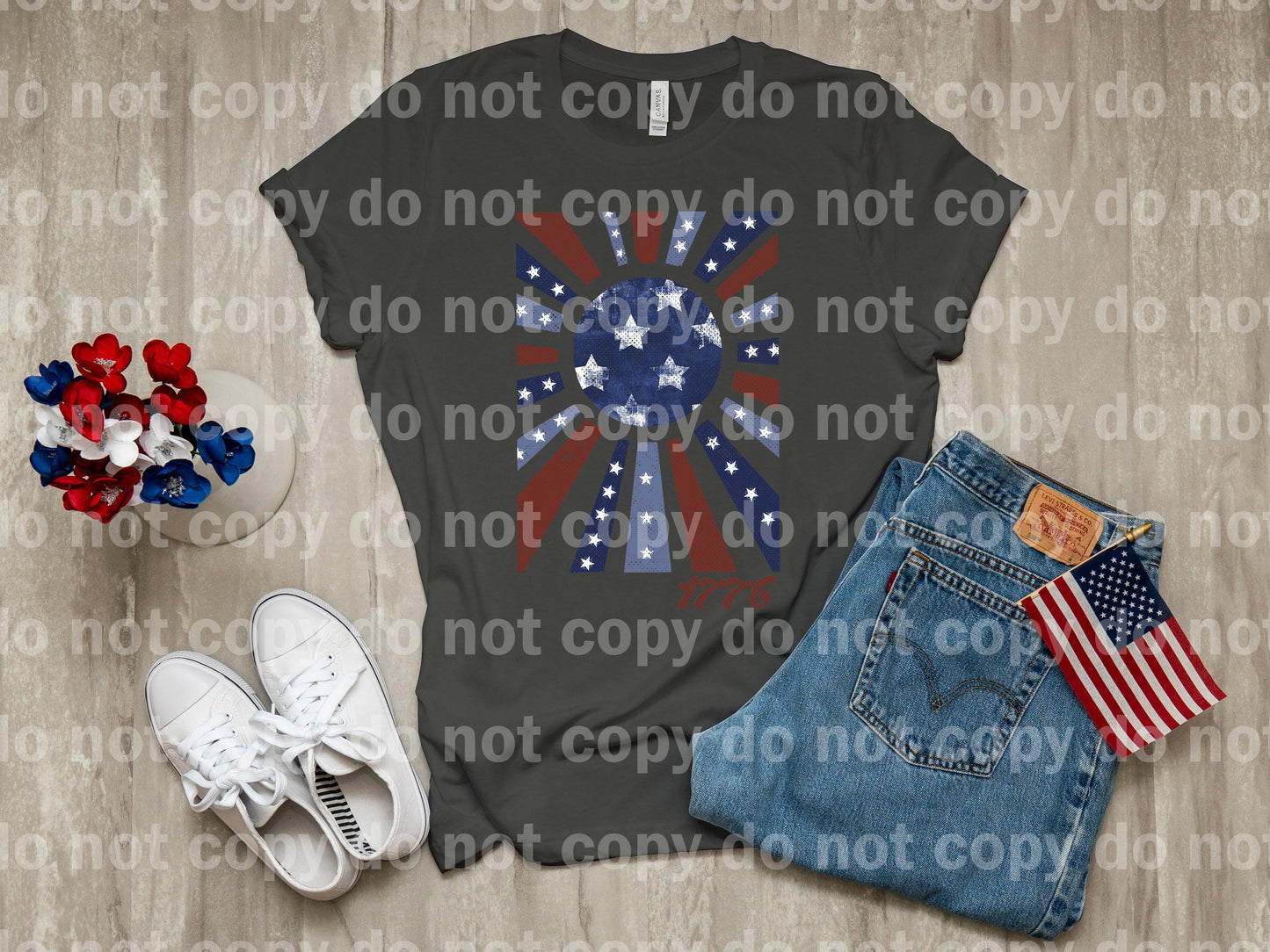 1776 Retro Freedom Sun Dream Print or Sublimation Print