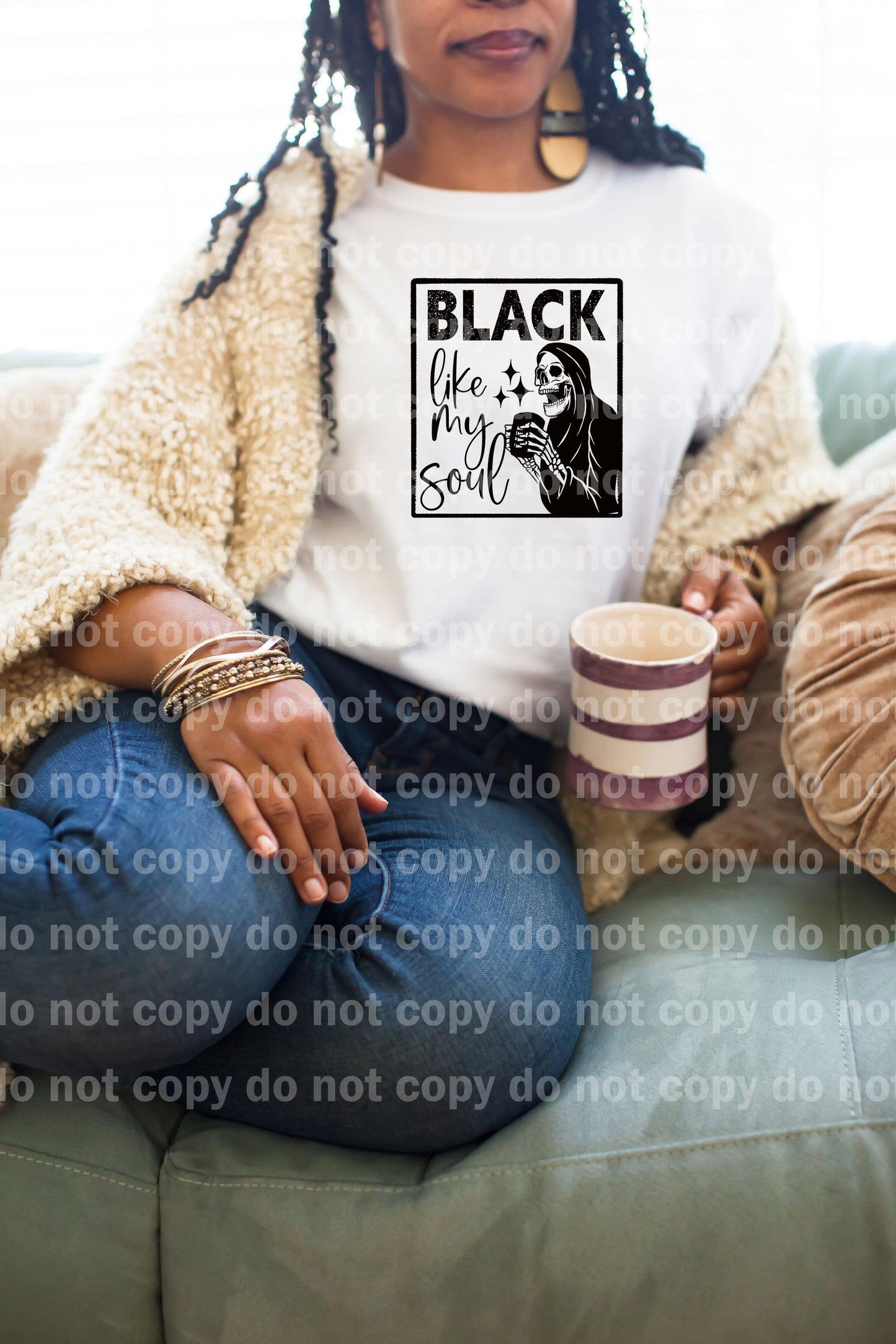 Black Like My Soul Skeleton Dream Print or Sublimation Print