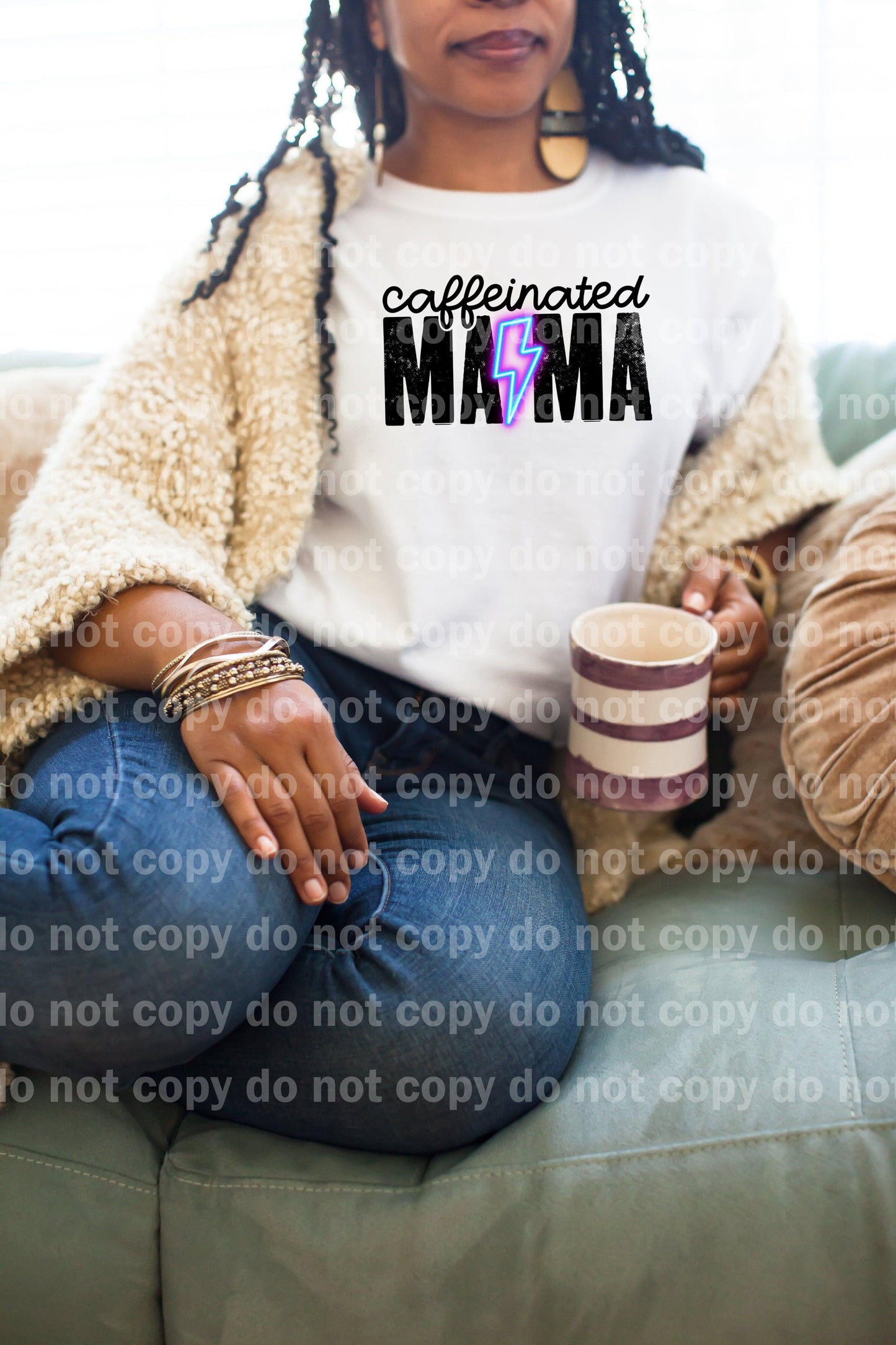 Caffeinated Mama Distressed Dream Print or Sublimation Print
