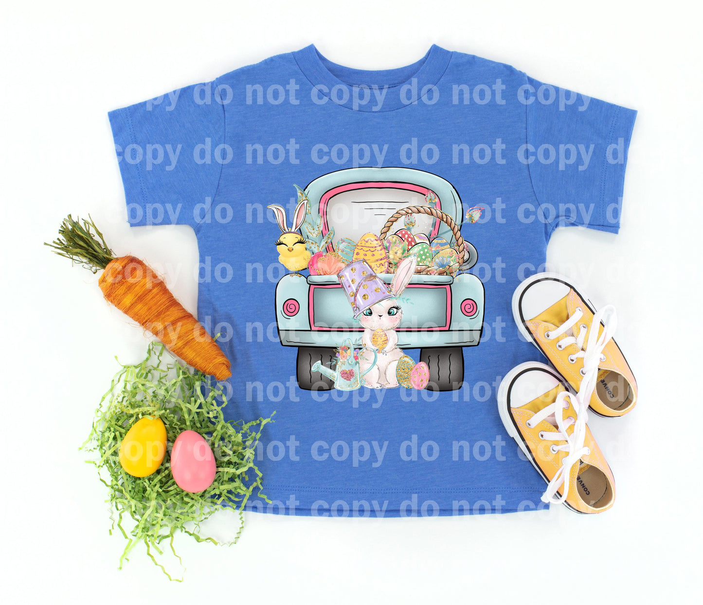 Easter Truck Bunny Eggs Dream print transfer
