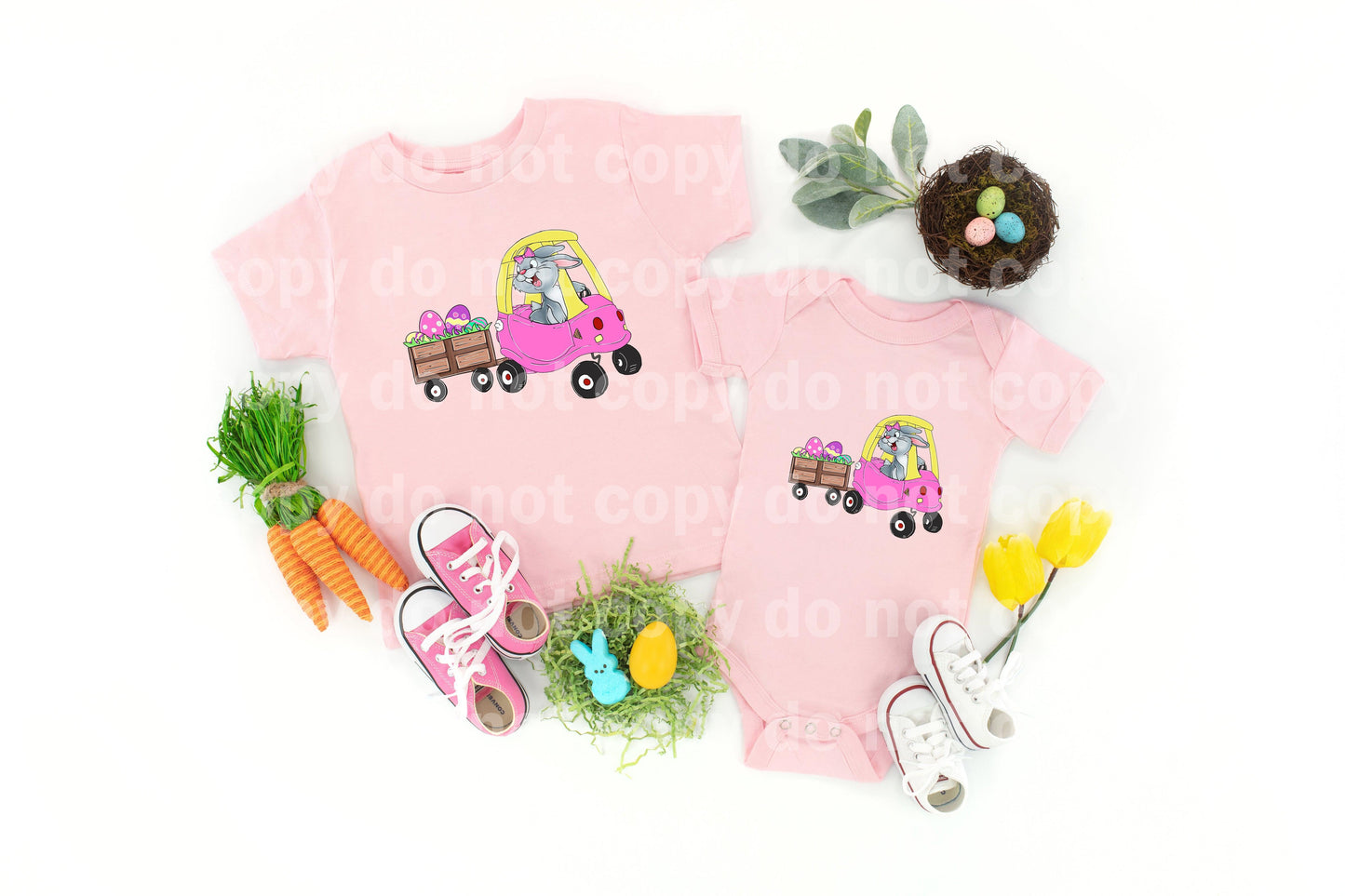 Easter Bunny Cozy Coupe Girl Dream print transfer