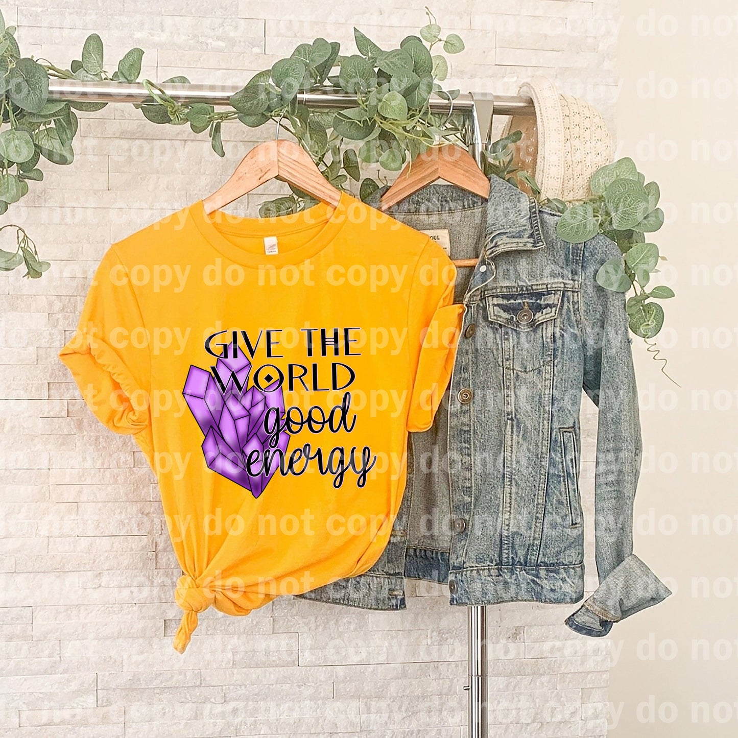 Give the World Good Energy Crystal Dream print transfer