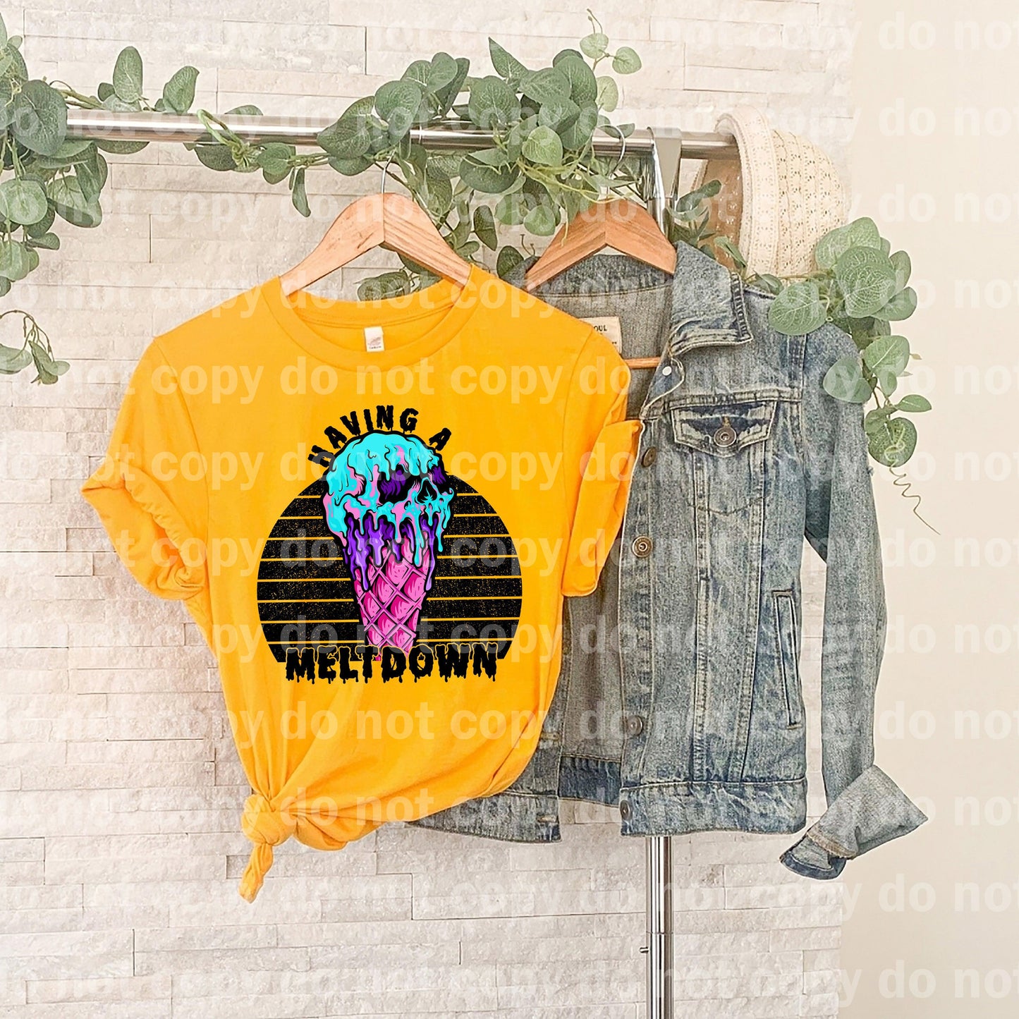Having A Melt Down Skull Dream print transfer