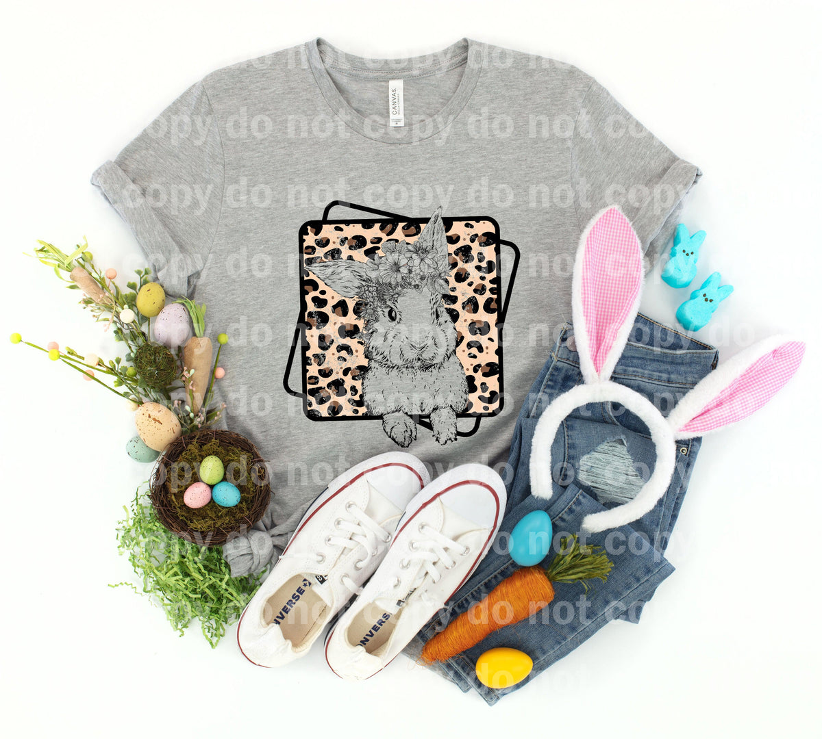 Transferencia de estampado Leopard Bunny Head Dream