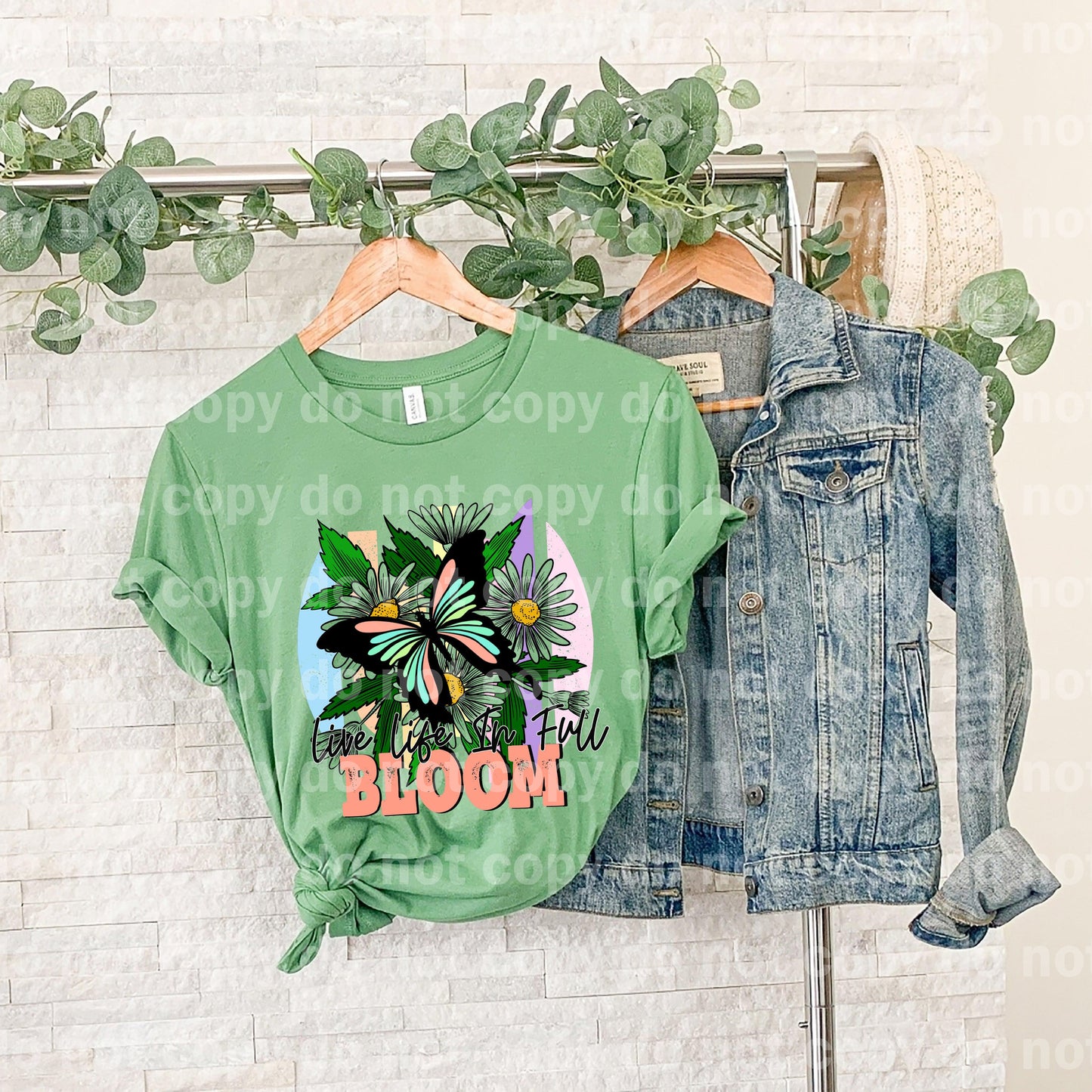 Live Life In Full Bloom Butterfly Dream print transfer