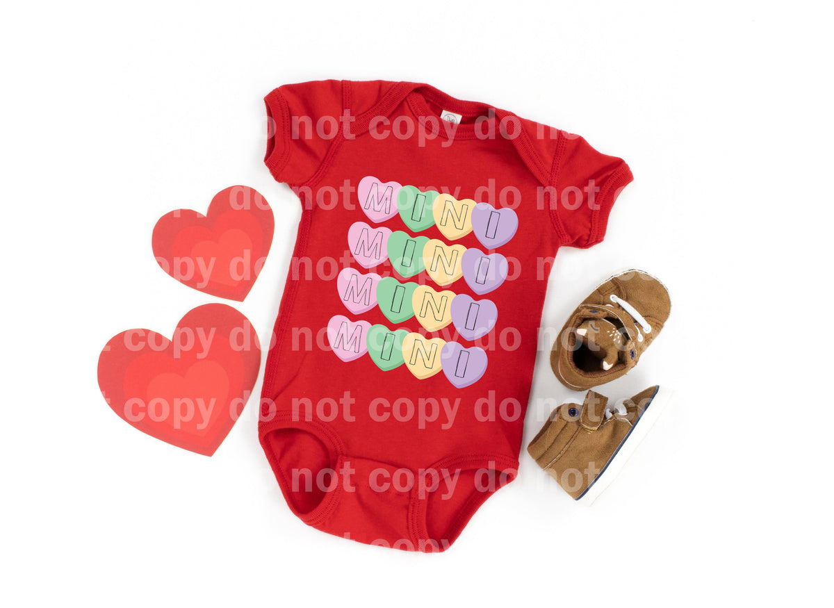 Mini Hearts Dream print transfer