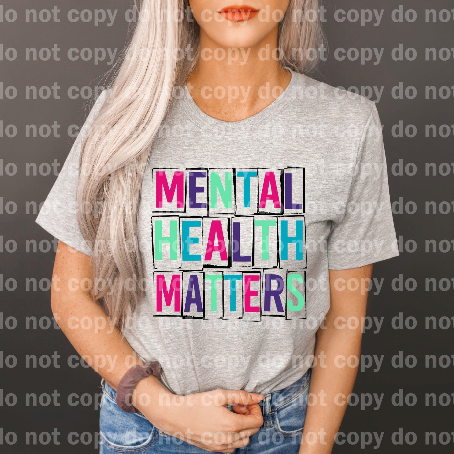 Mental Health Matters Typography Dream print transfer