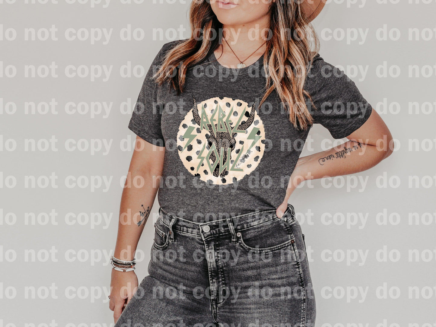 Rebel Soul Boho Skull Dream print transfer