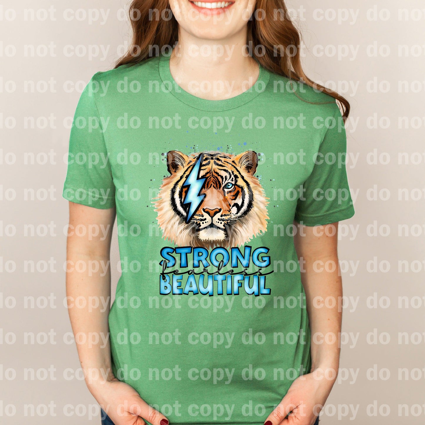 Transferencia de impresión de Sueño de cara de tigre hermosa, intrépida y fuerte