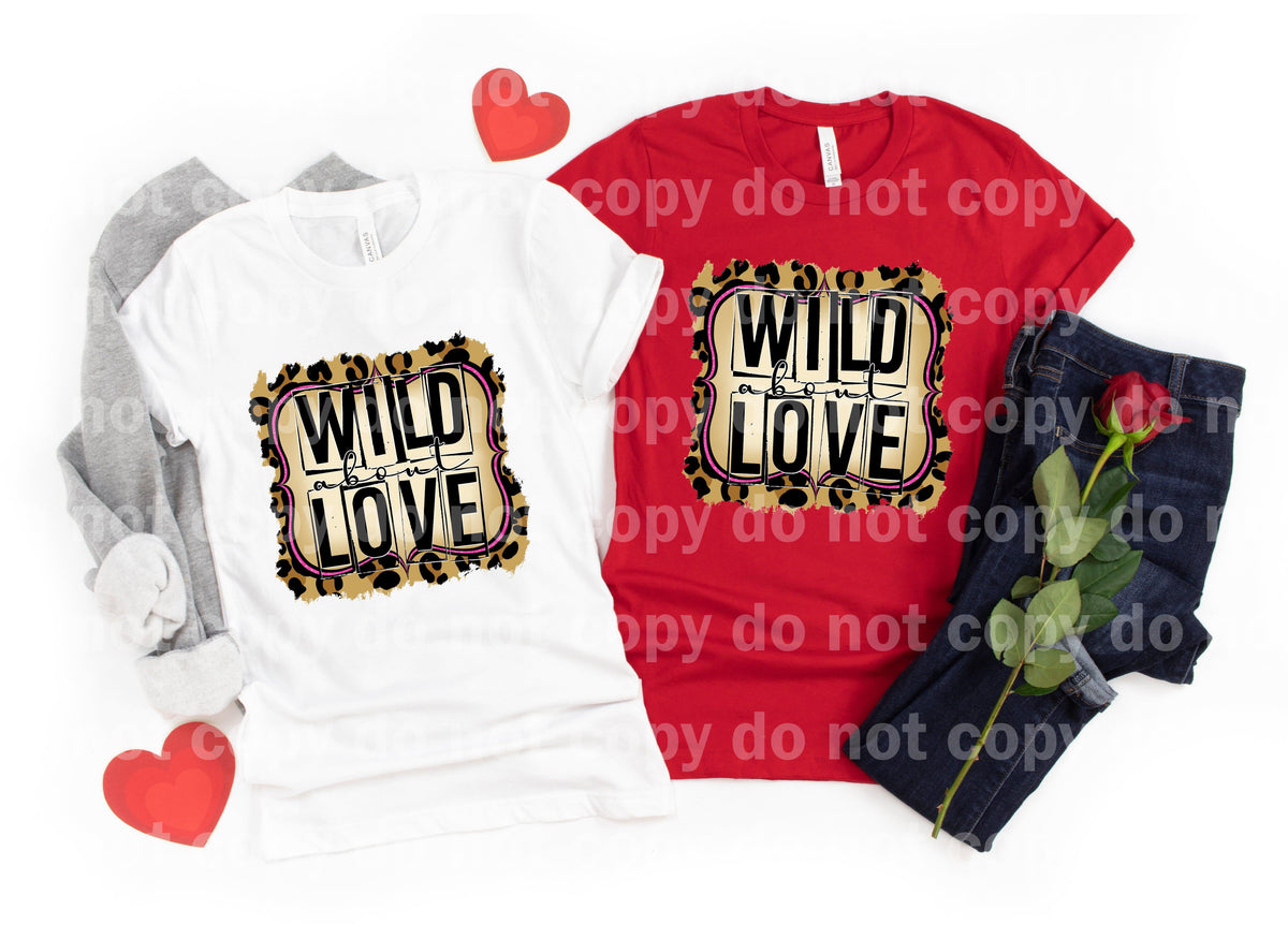 Wild About Love Leopard Background Dream print transfer