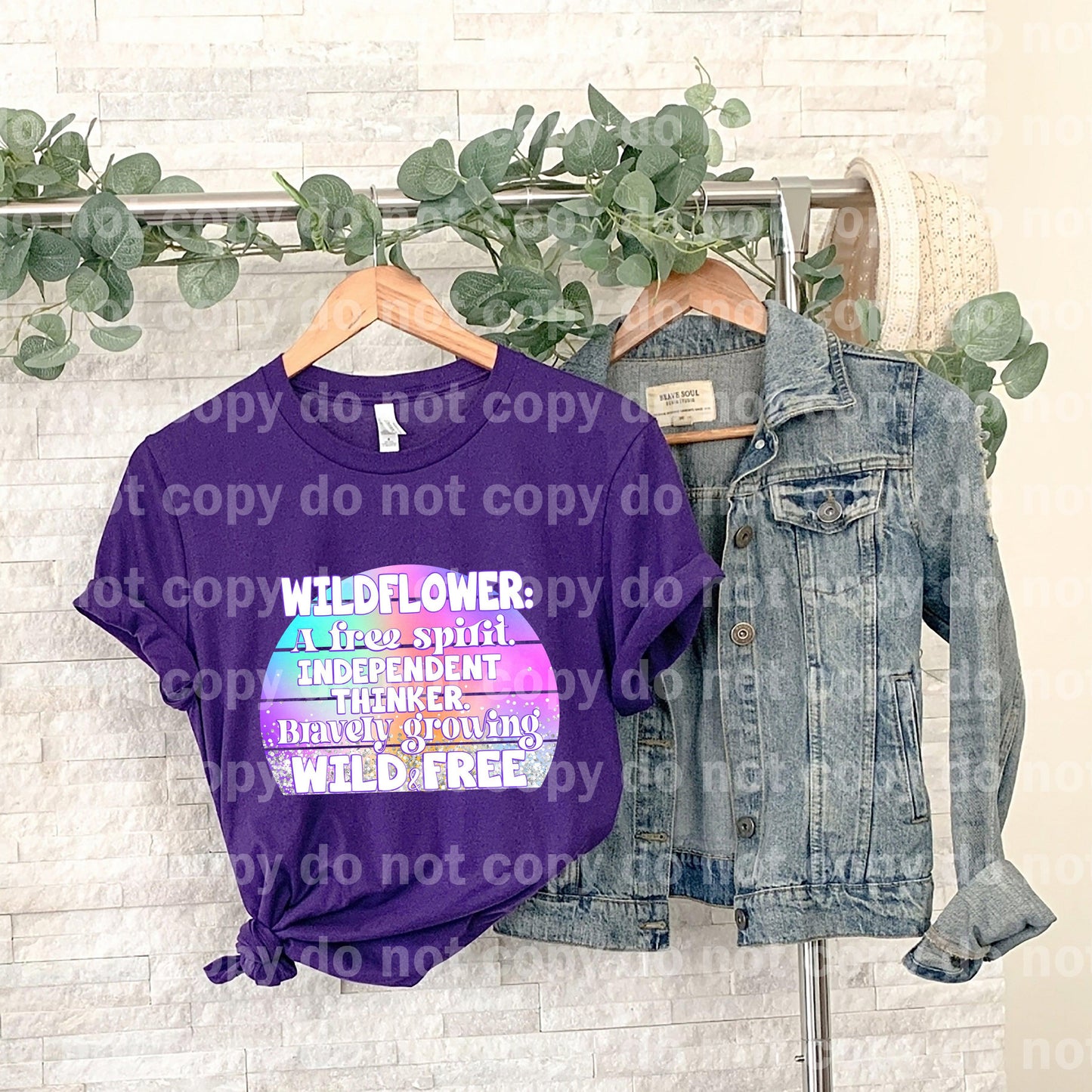 Wildflower A Free Spirit, Independent Thinker, Bravely Growing Wild Free Dream print transfer