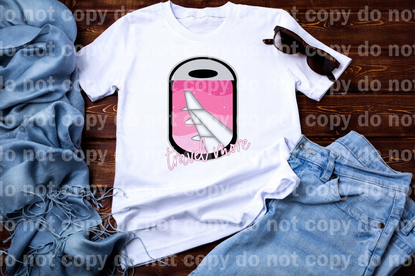 Travel More Blue/Pink Dream Print or Sublimation Print
