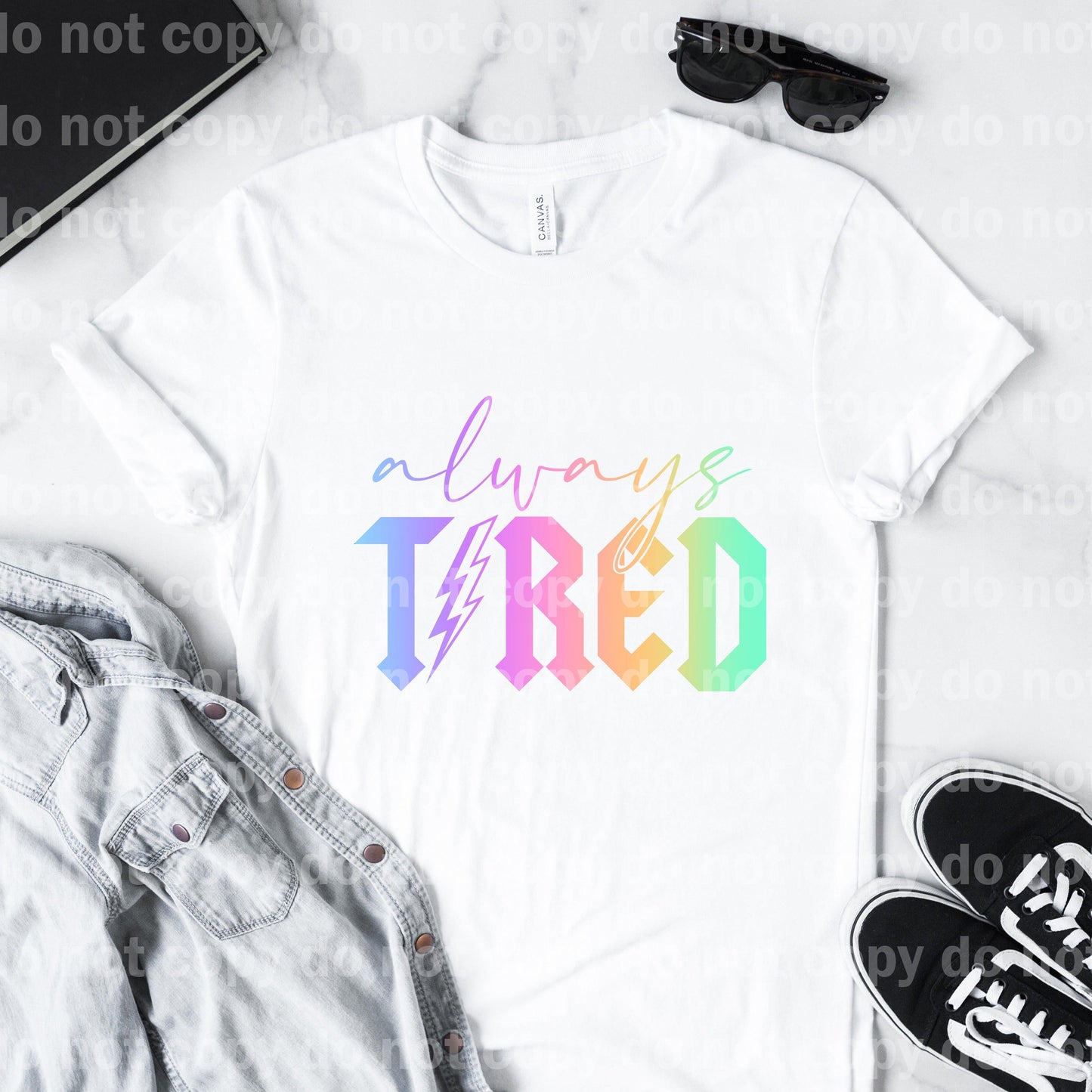 Always Tired Lightning Bolt Pastel Dream Print or Sublimation Print