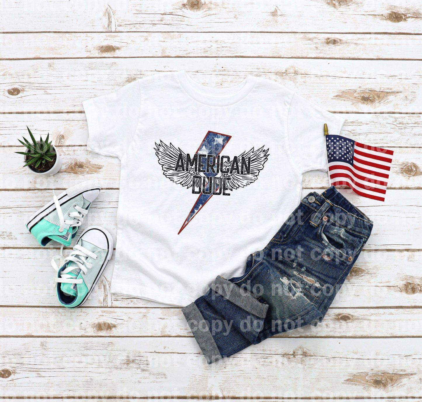 American Dude Wings Lightning Bolt Dream Print or Sublimation Print