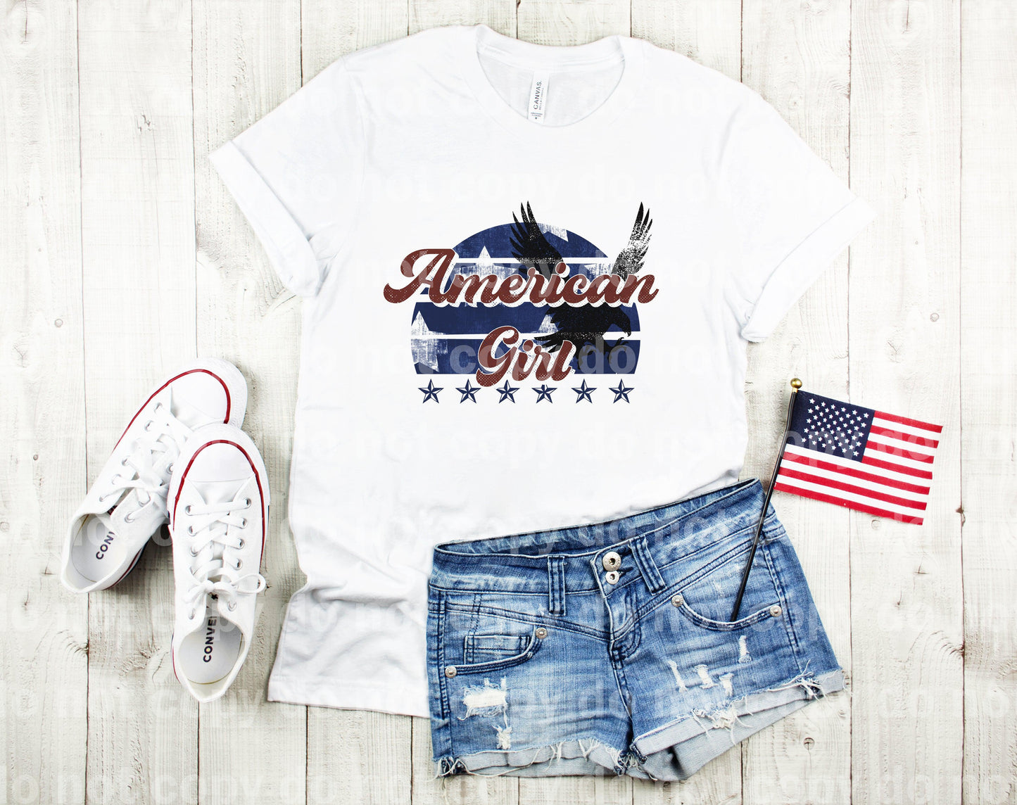 American Girl Stars Eagle Dream Print or Sublimation Print